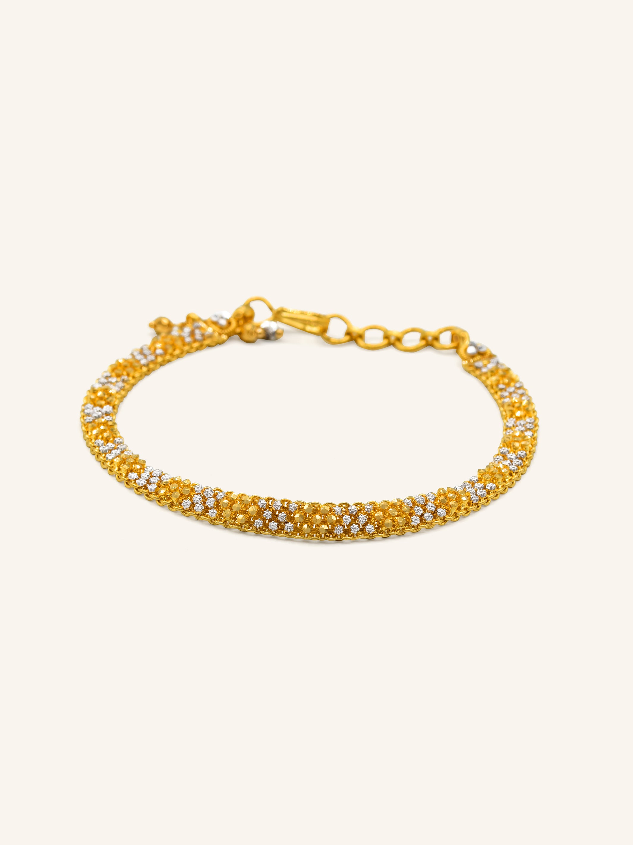 22ct Gold Two Tone Bracelet 11.29 GMS - Roop Darshan