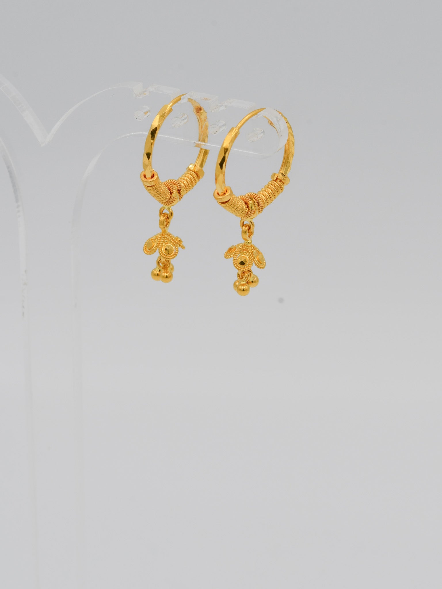 22ct Gold Jhumki Bali - Roop Darshan