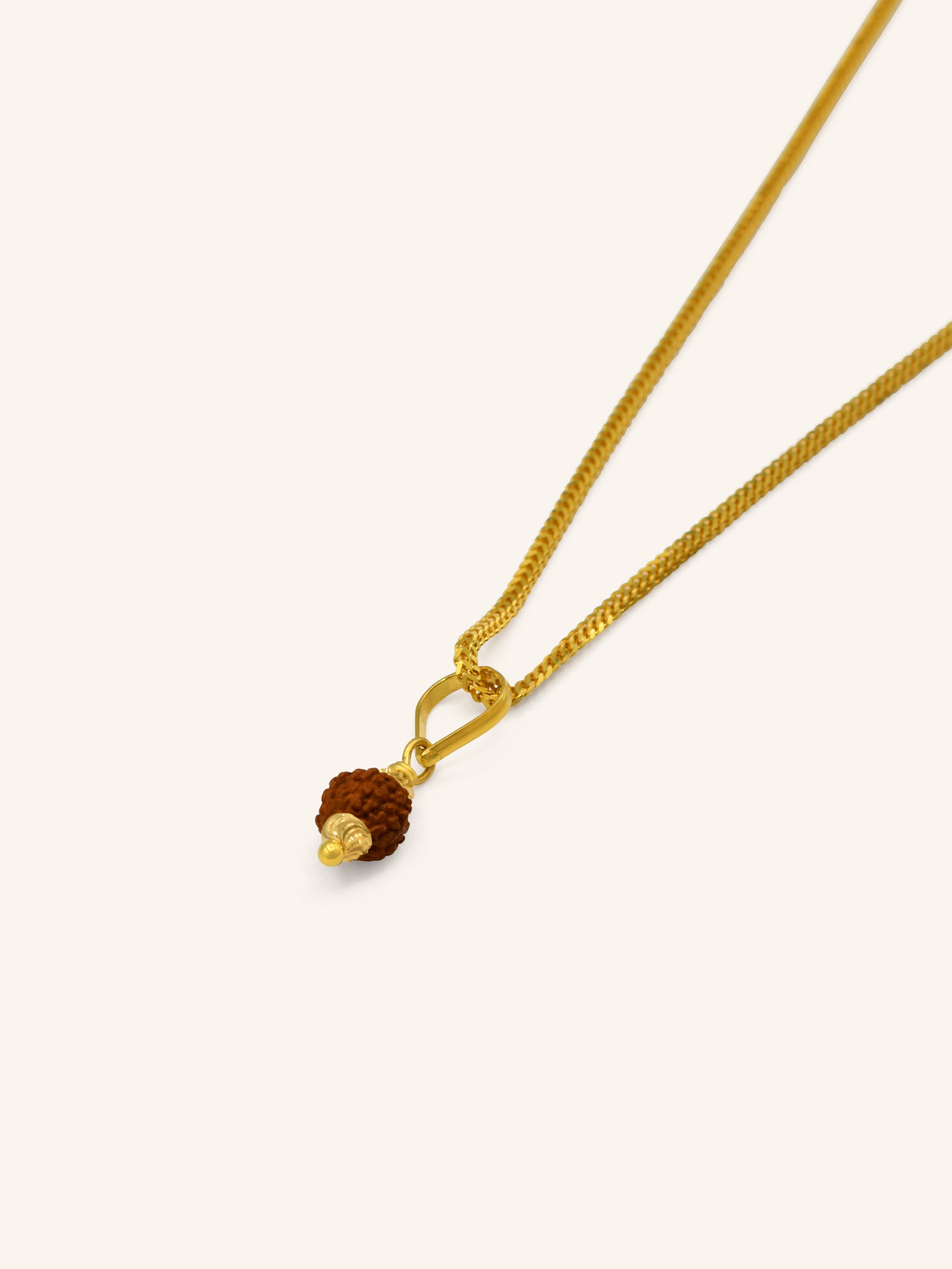 22ct Gold Rudraksha Pendant 0.65 GMS - Roop Darshan