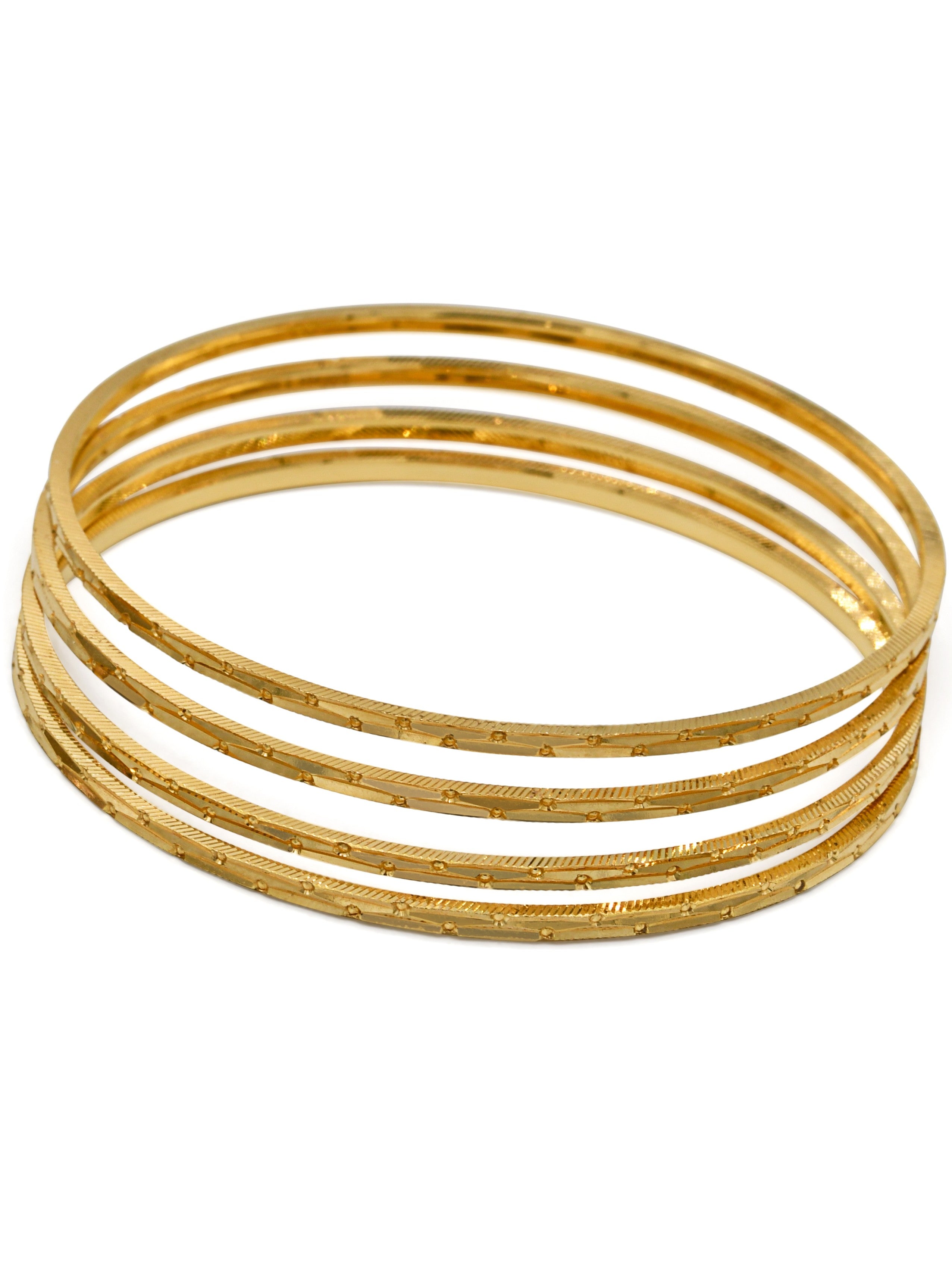 22ct Gold 4 Piece Bangle - Roop Darshan
