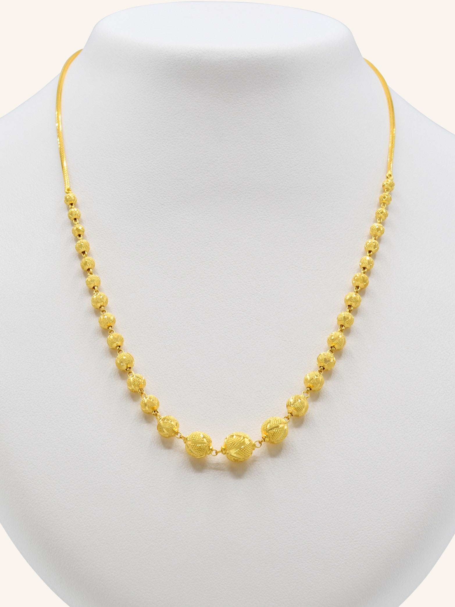 22ct Gold Ball Fancy Chain - Roop Darshan