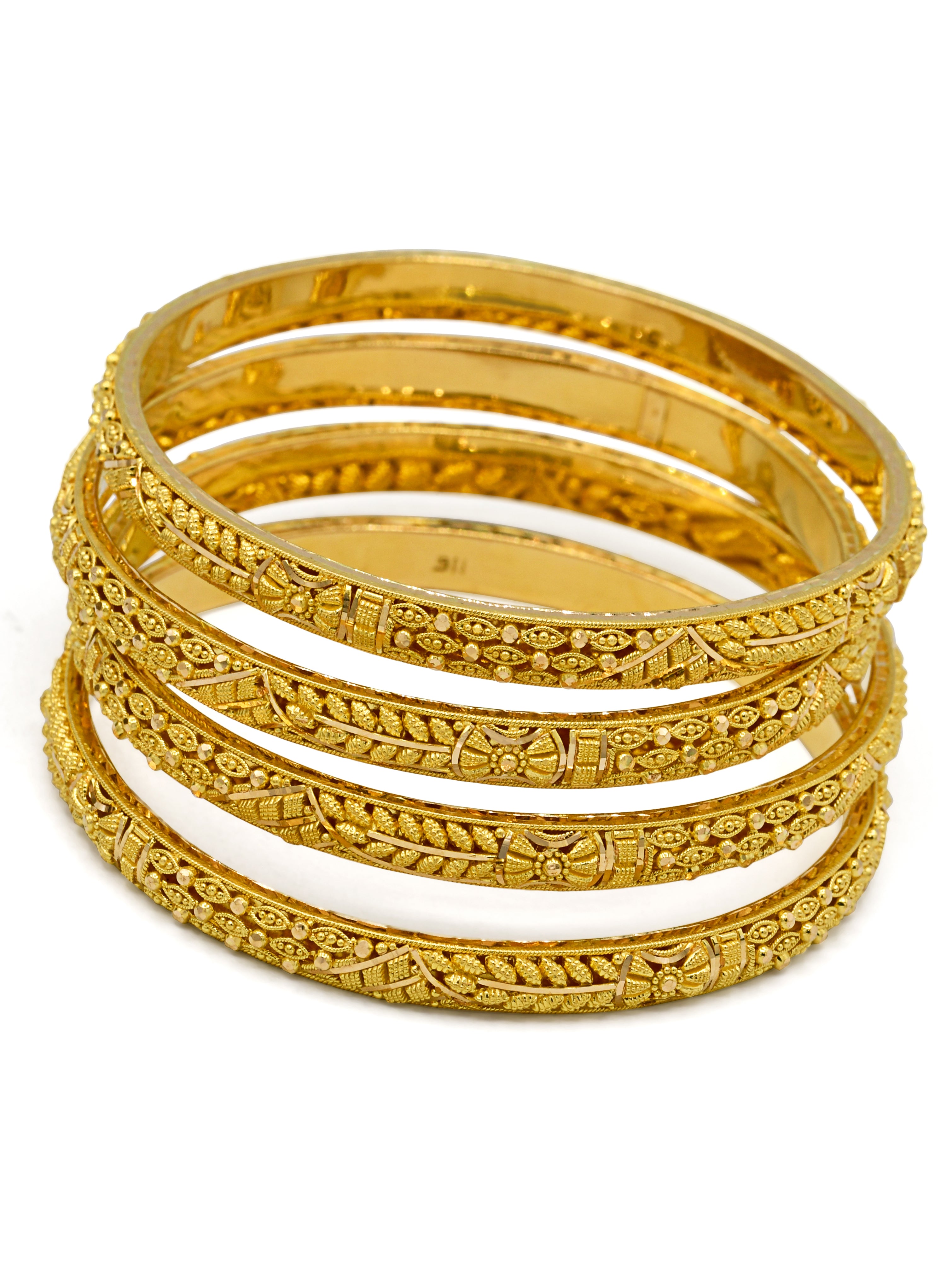 22ct Gold 4 Piece Bangle - Roop Darshan