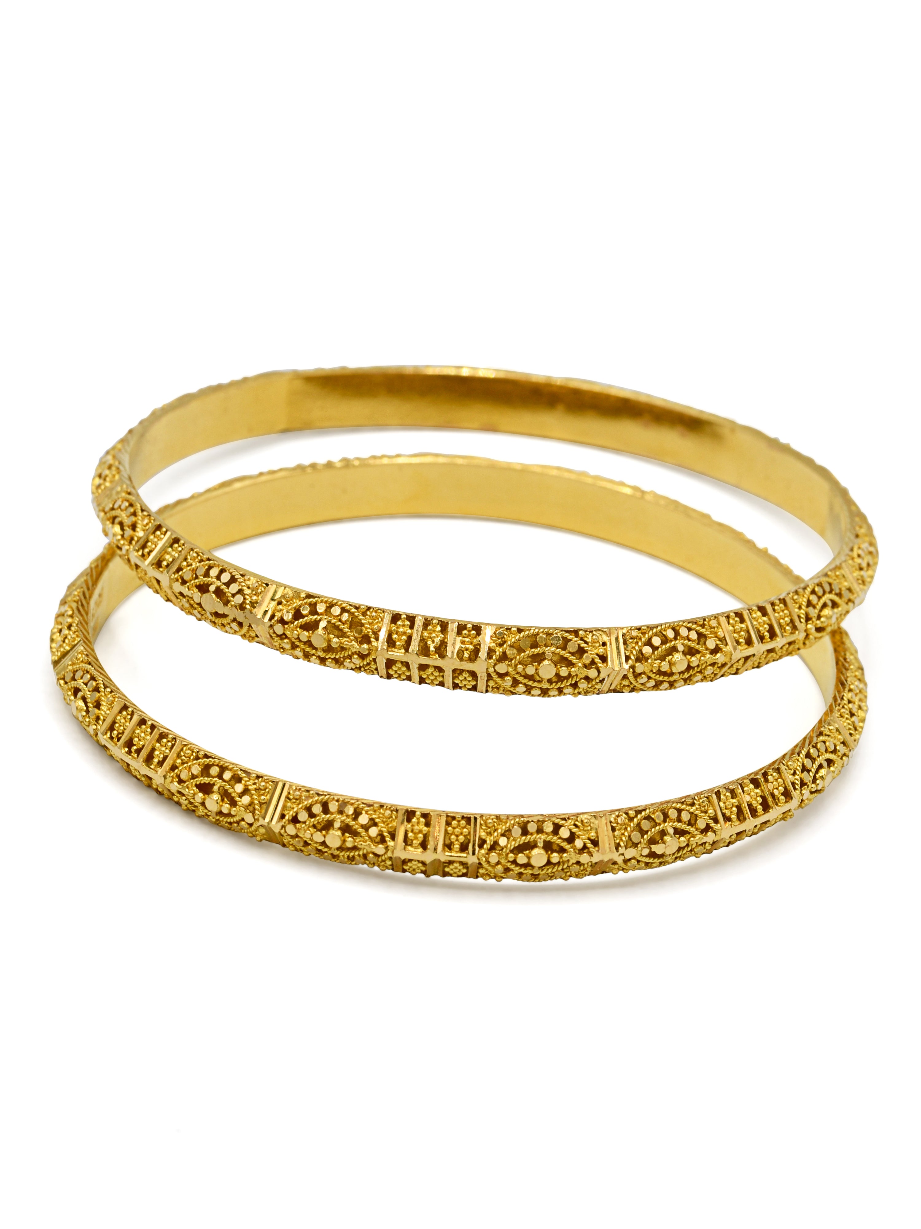 21ct Gold 2 Piece Bangle - Roop Darshan