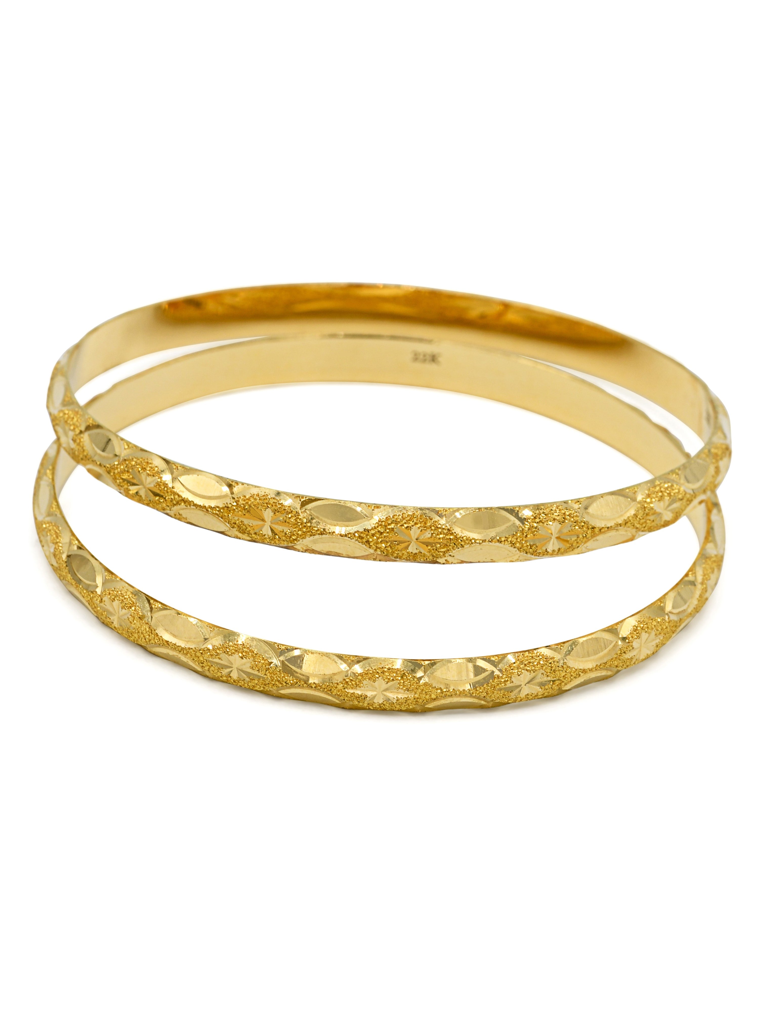22ct Gold 2 Piece Bangle - Roop Darshan