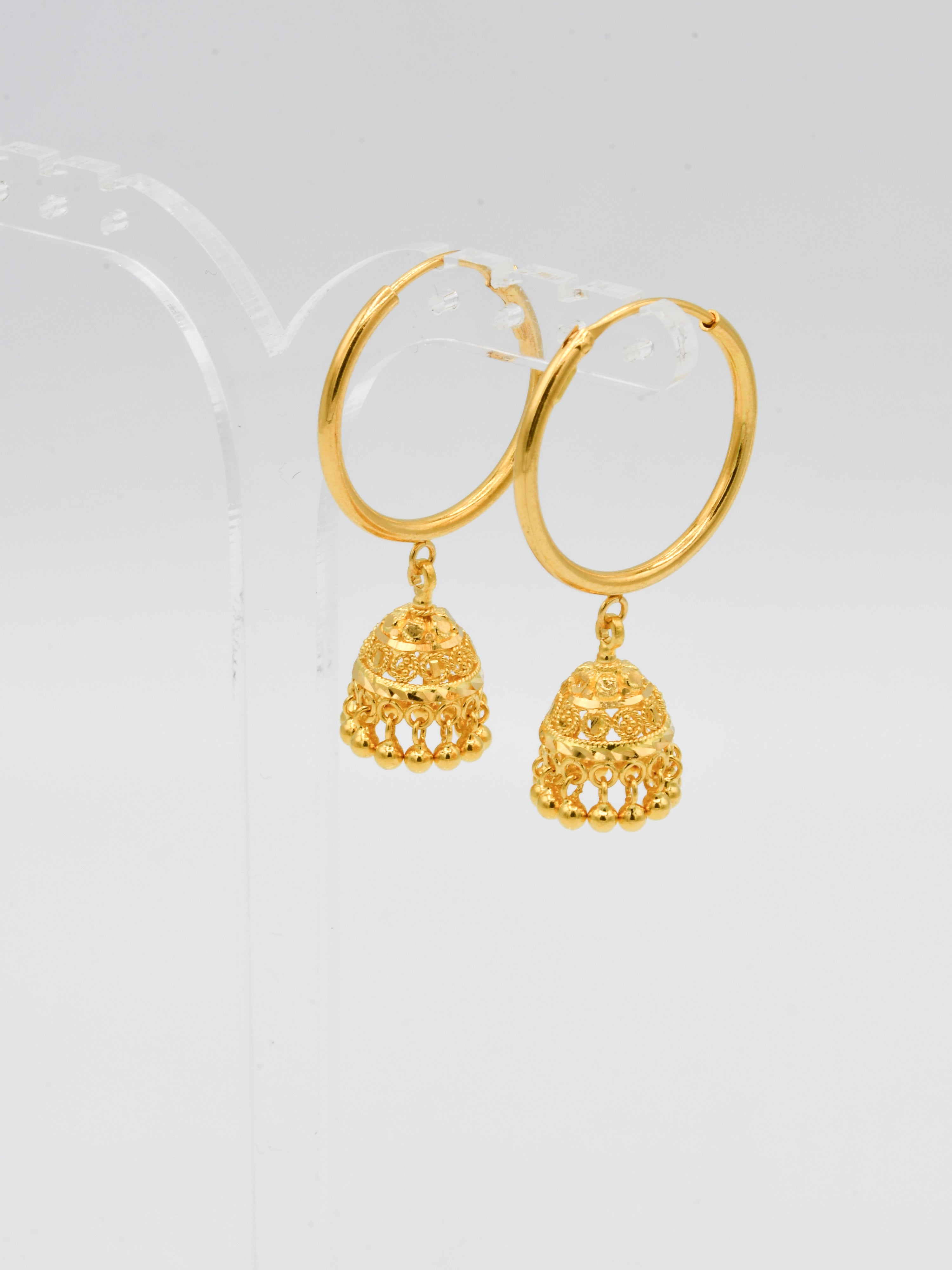22ct Gold Jhumki Bali - Roop Darshan