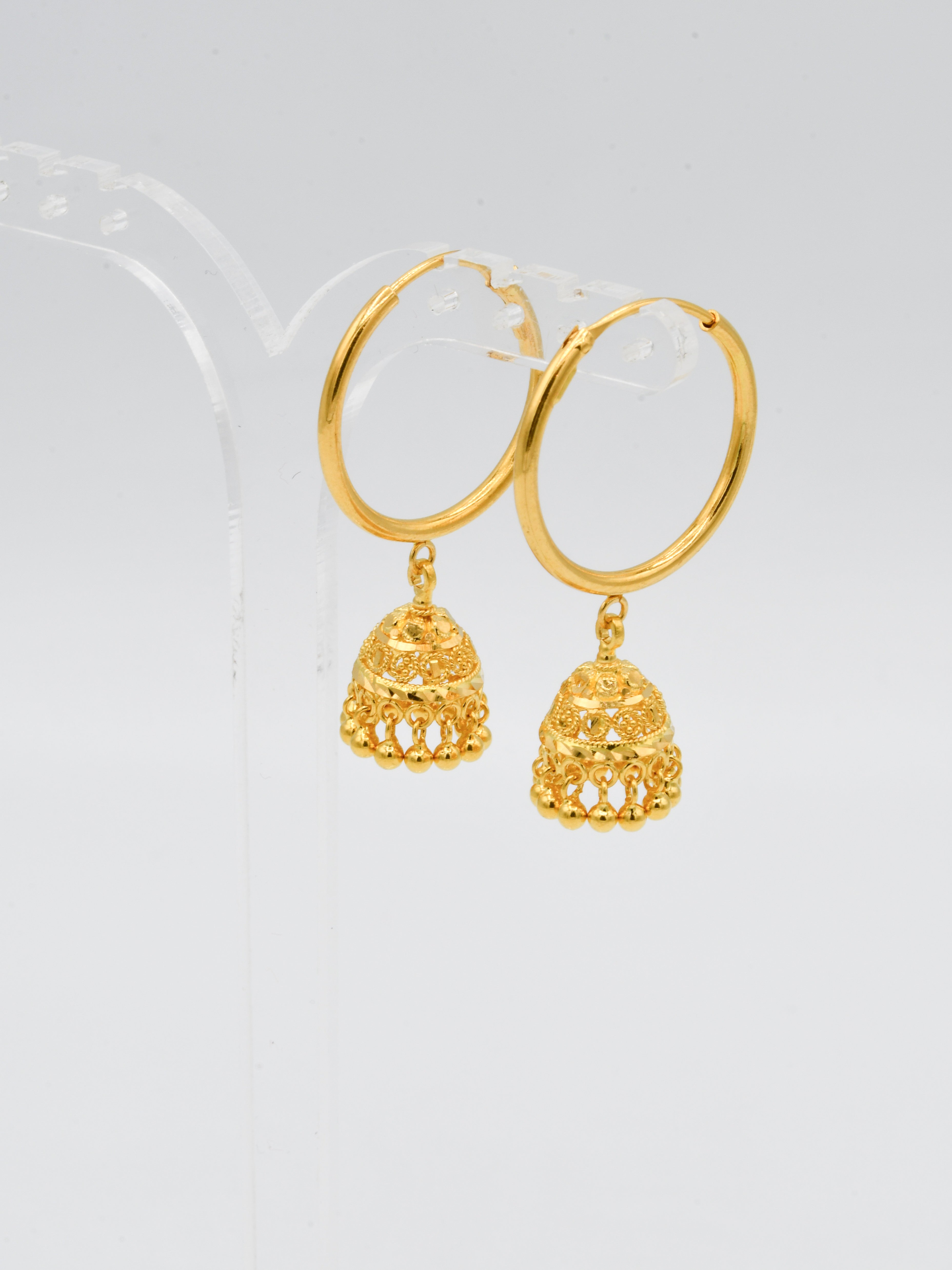 22ct Gold Jhumki Bali - Roop Darshan