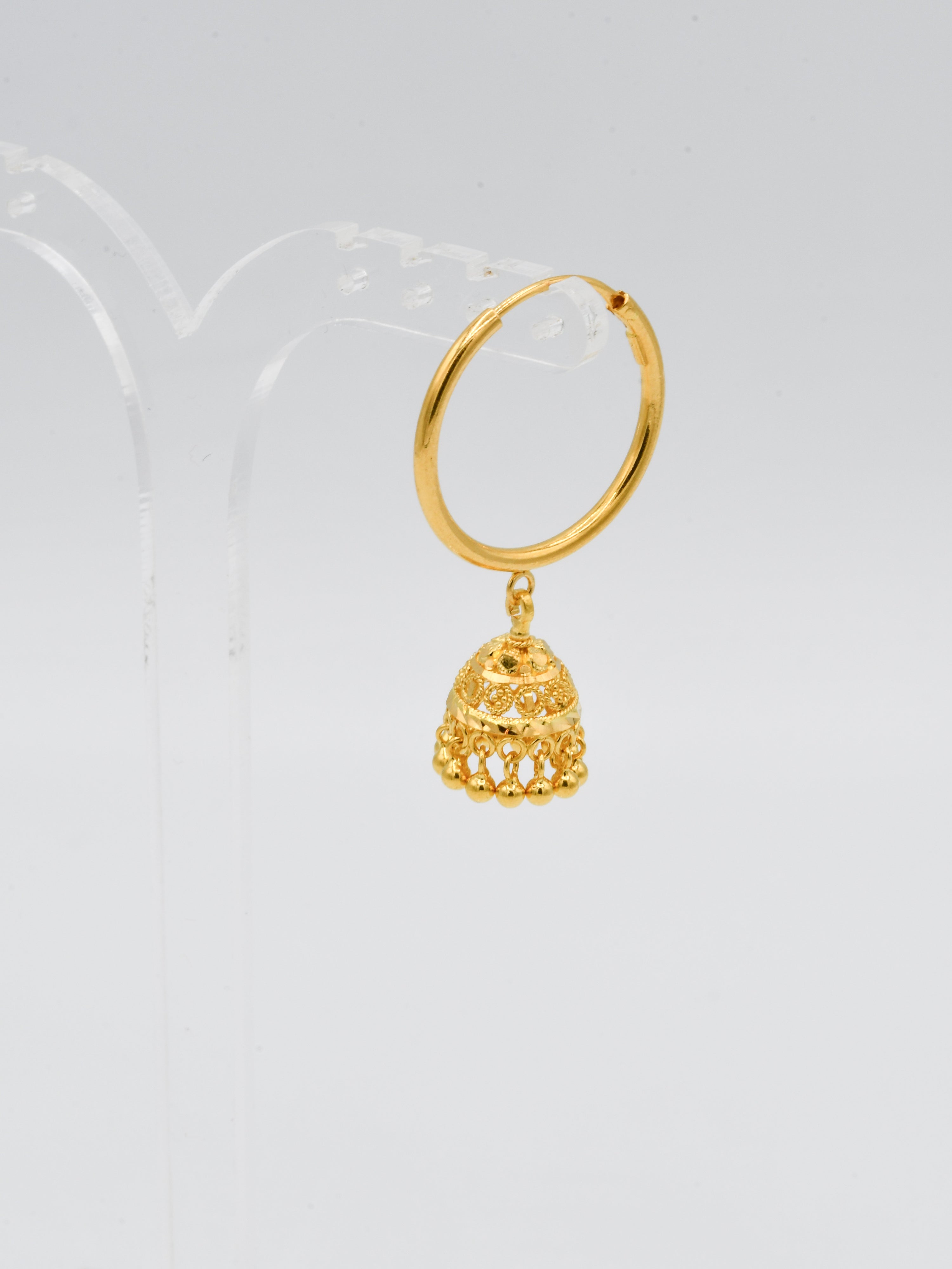 22ct Gold Jhumki Bali - Roop Darshan