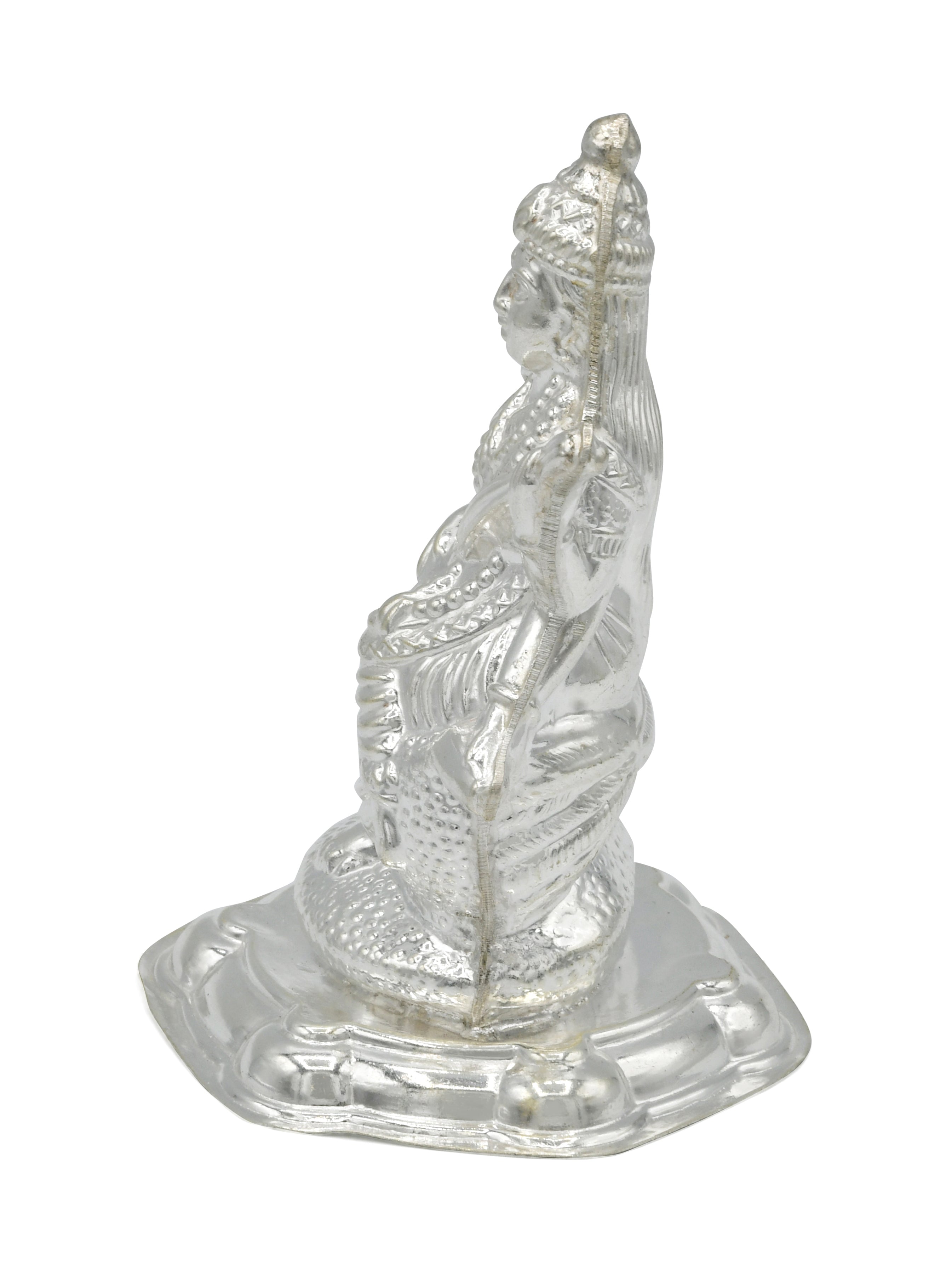 Silver Maa Saraswati Murti - Roop Darshan