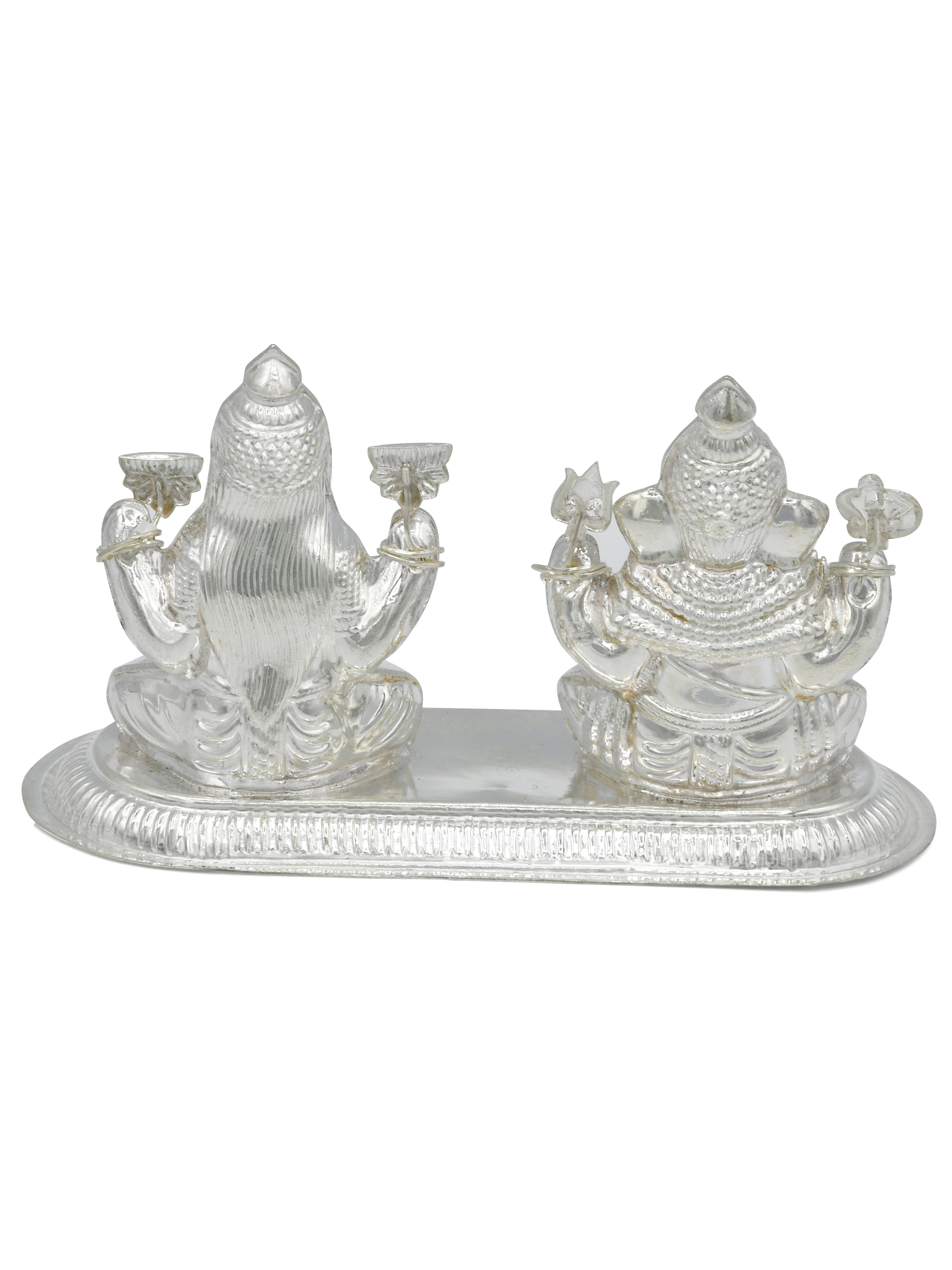 Silver Lakshmi Ganesh Murti