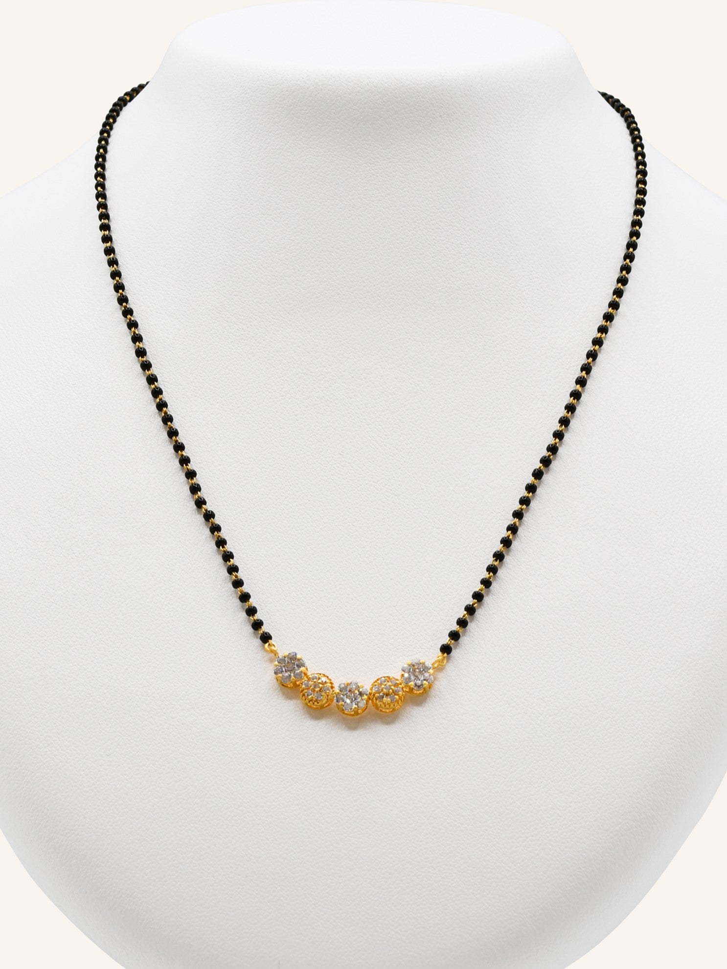 22ct Gold CZ Mangal Sutra - Roop Darshan