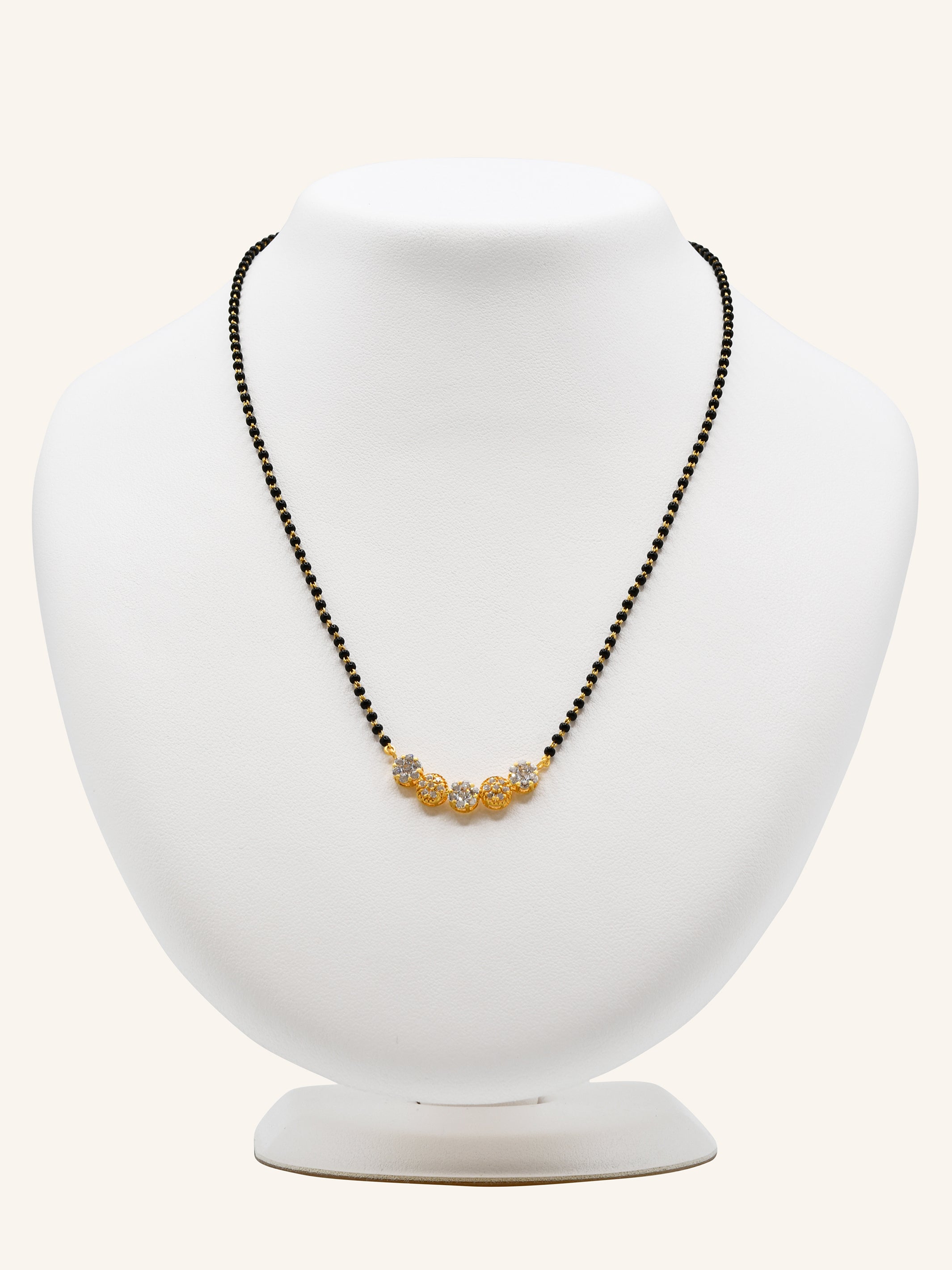 22ct Gold CZ Mangal Sutra 6.41 GMS - Roop Darshan