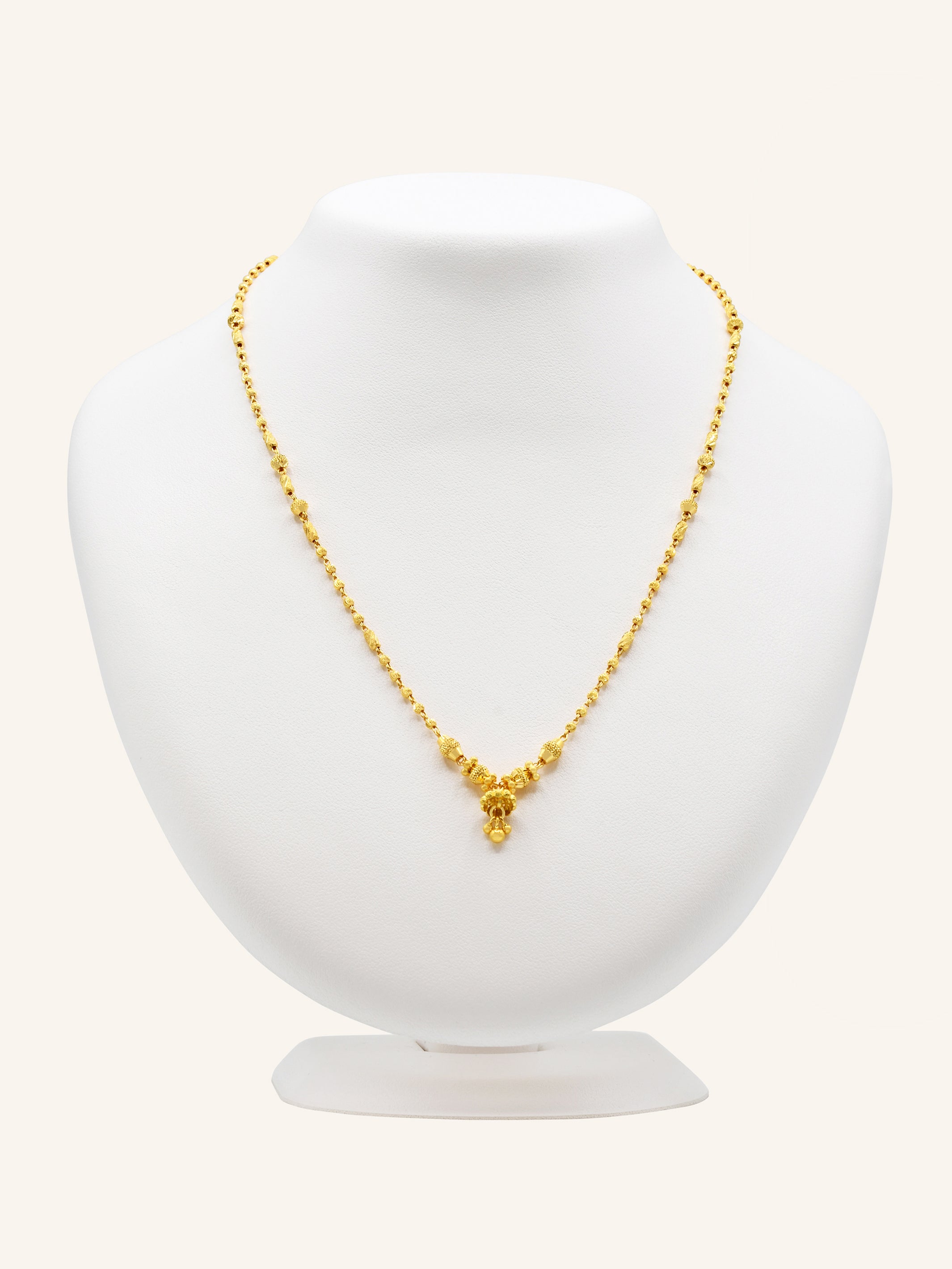 22ct Gold Ball Fancy Chain 9.58 GMS - Roop Darshan