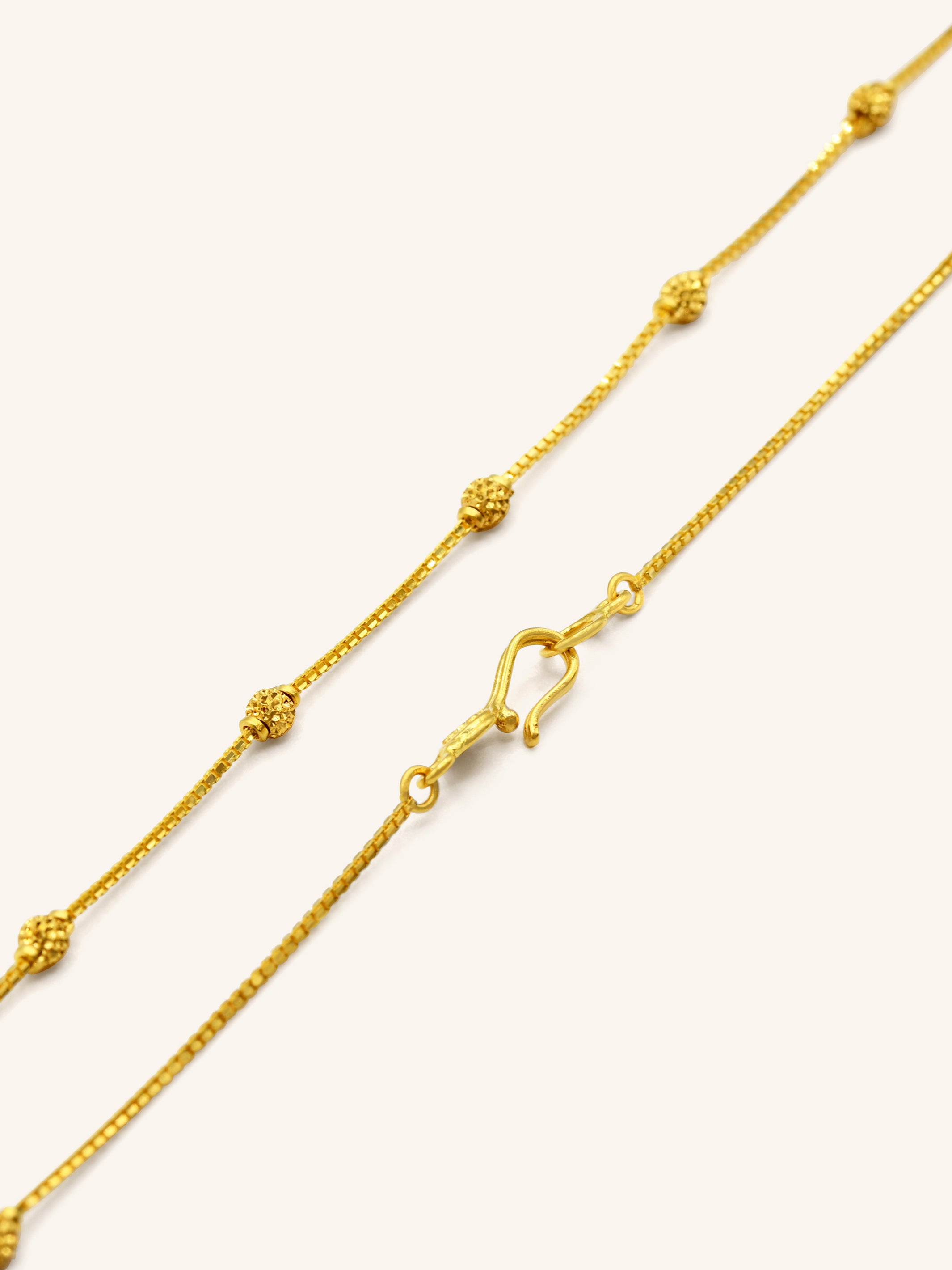 22ct Gold Ball Fancy Chain 6.14 GMS - Roop Darshan