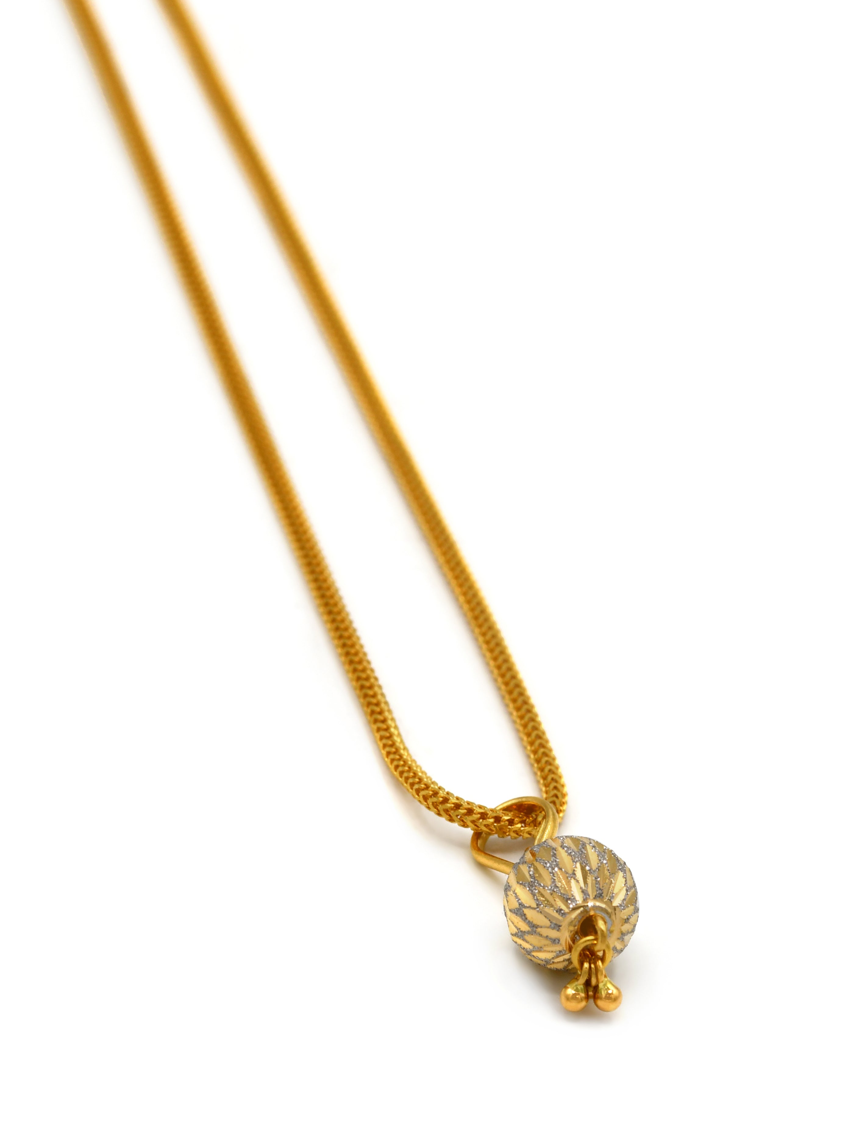 22Ct Gold Two Tone Pendant Set