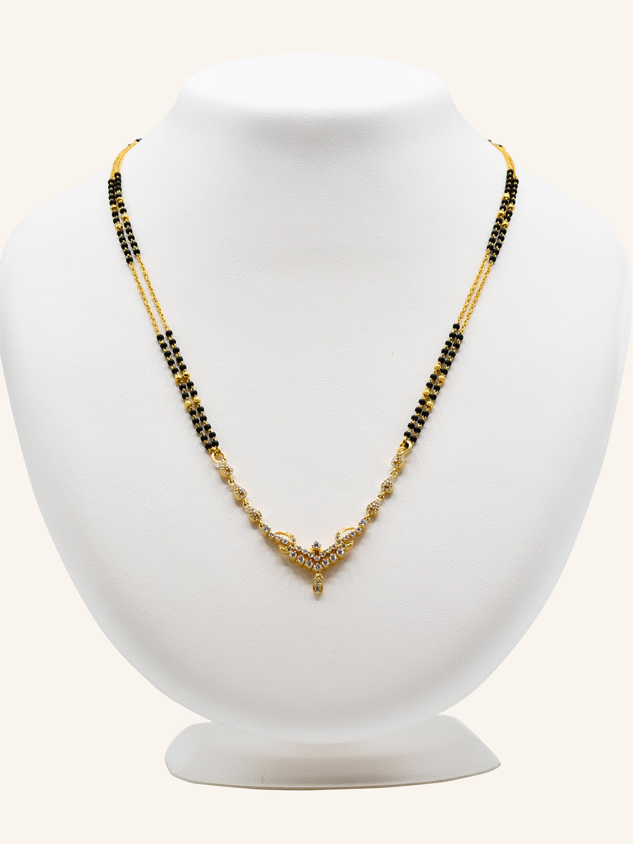 18ct Gold Diamond Mangal Sutra - Roop Darshan