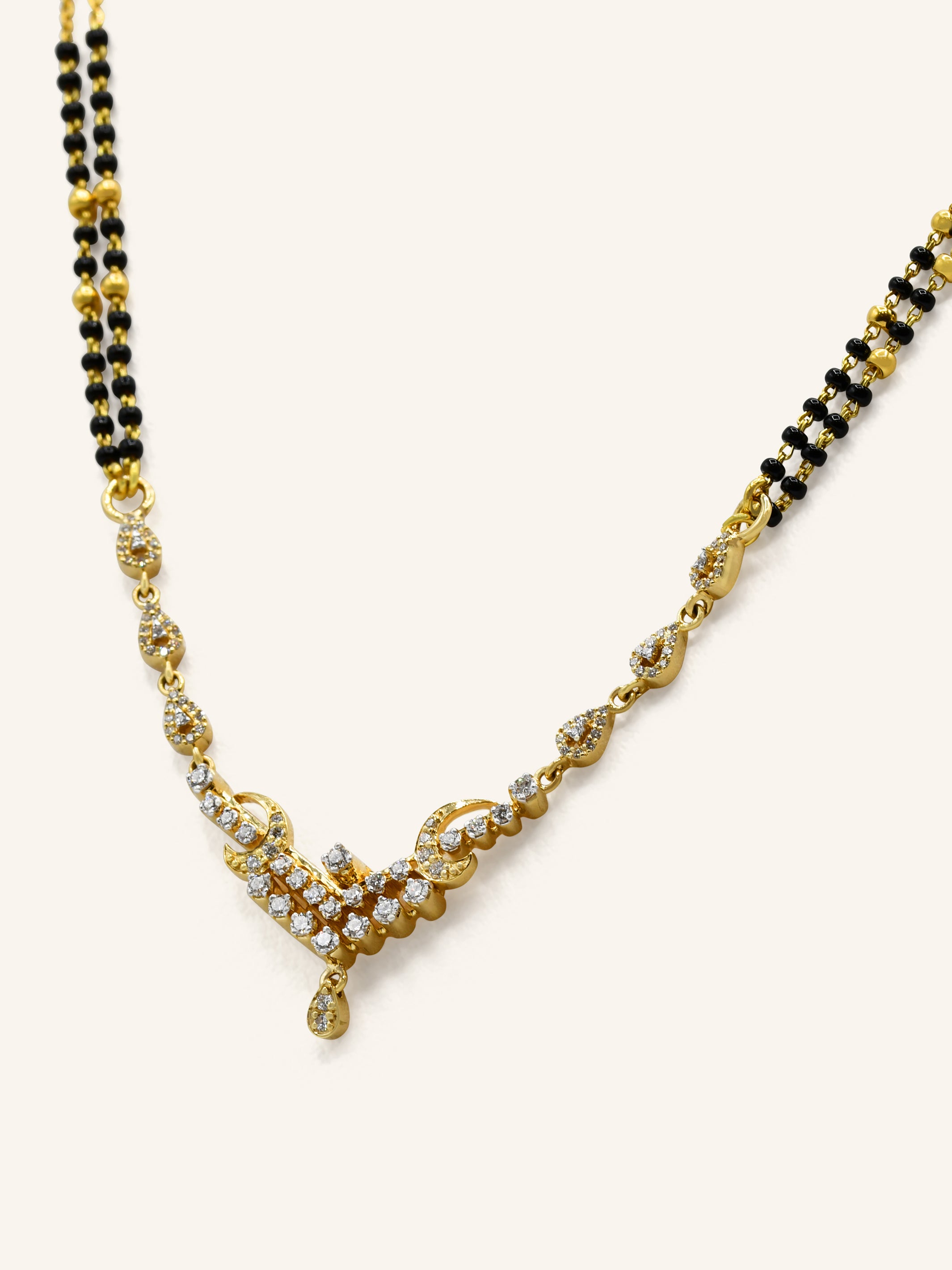 18ct Gold Diamond Mangal Sutra - Roop Darshan