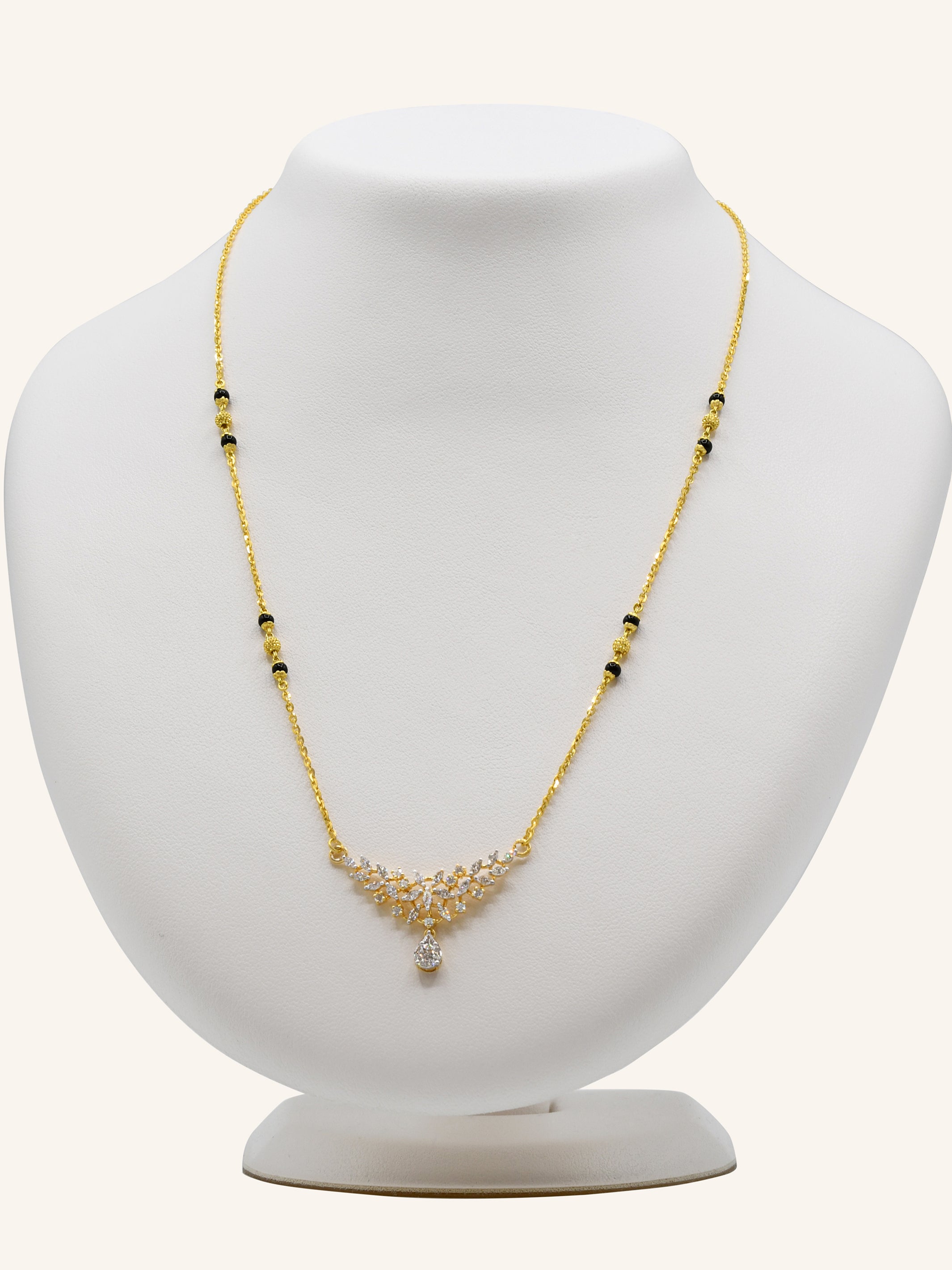 18ct Gold Diamond Mangal Sutra - Roop Darshan