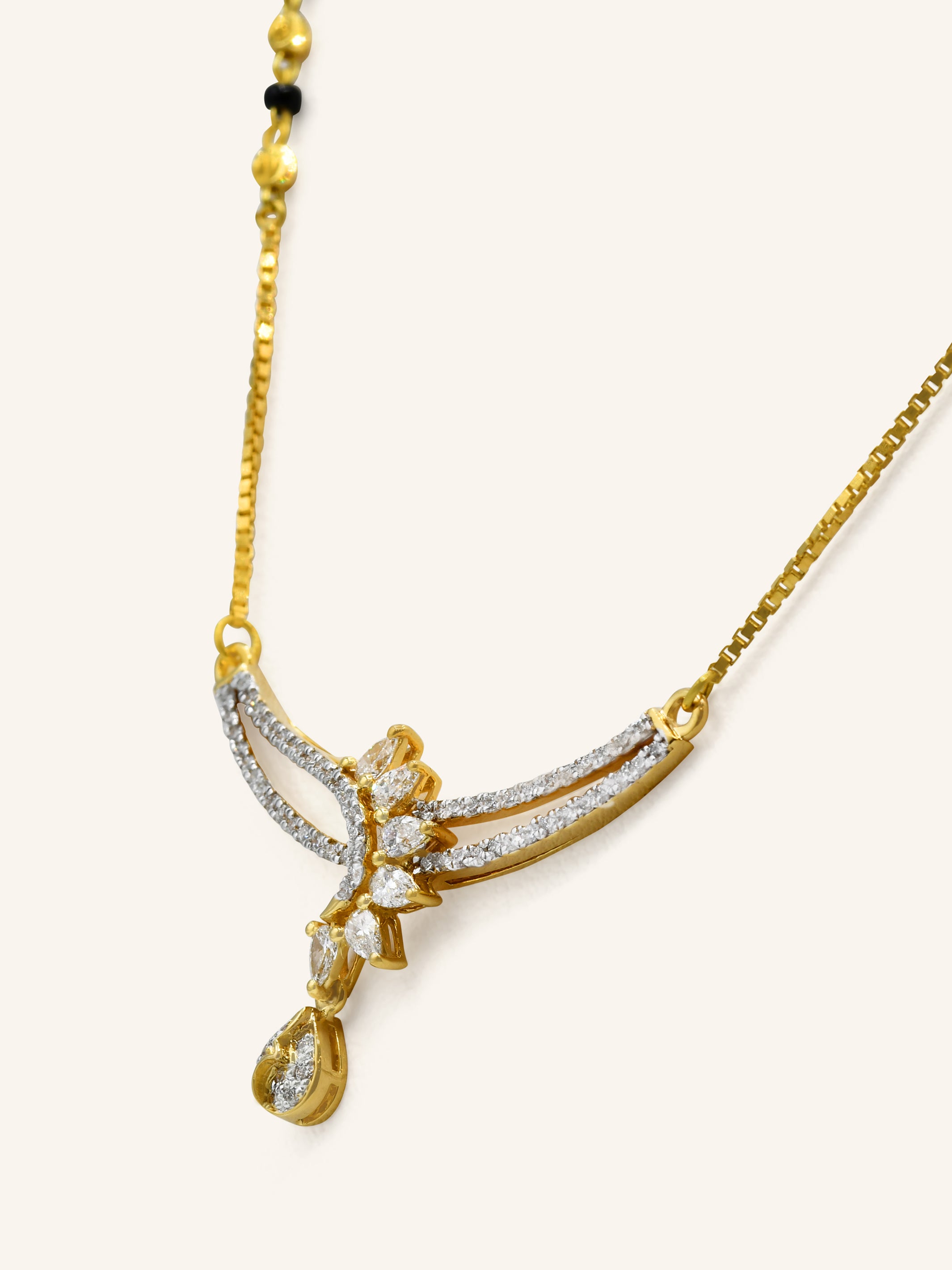 18ct Gold Diamond Mangal Sutra - Roop Darshan