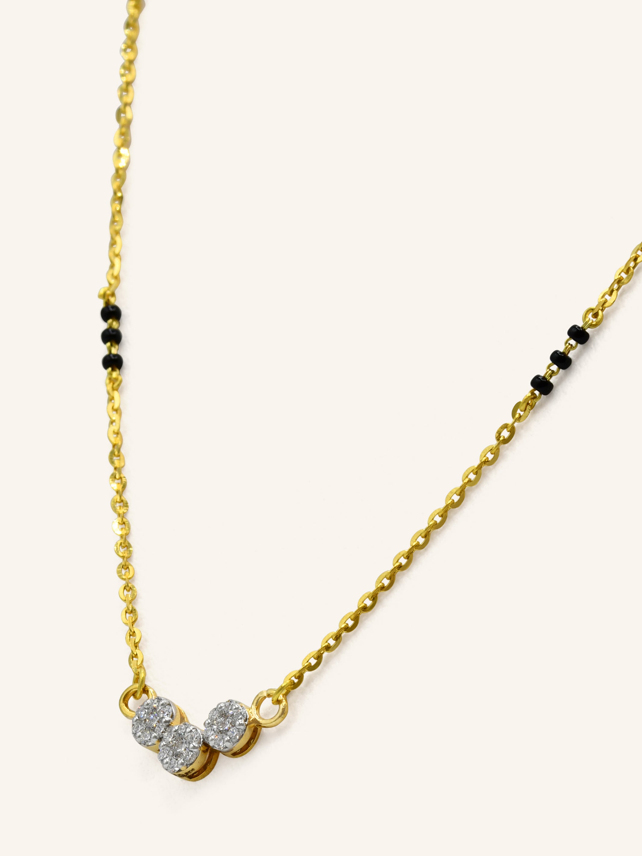 18ct Gold Diamond Mangal Sutra - Roop Darshan