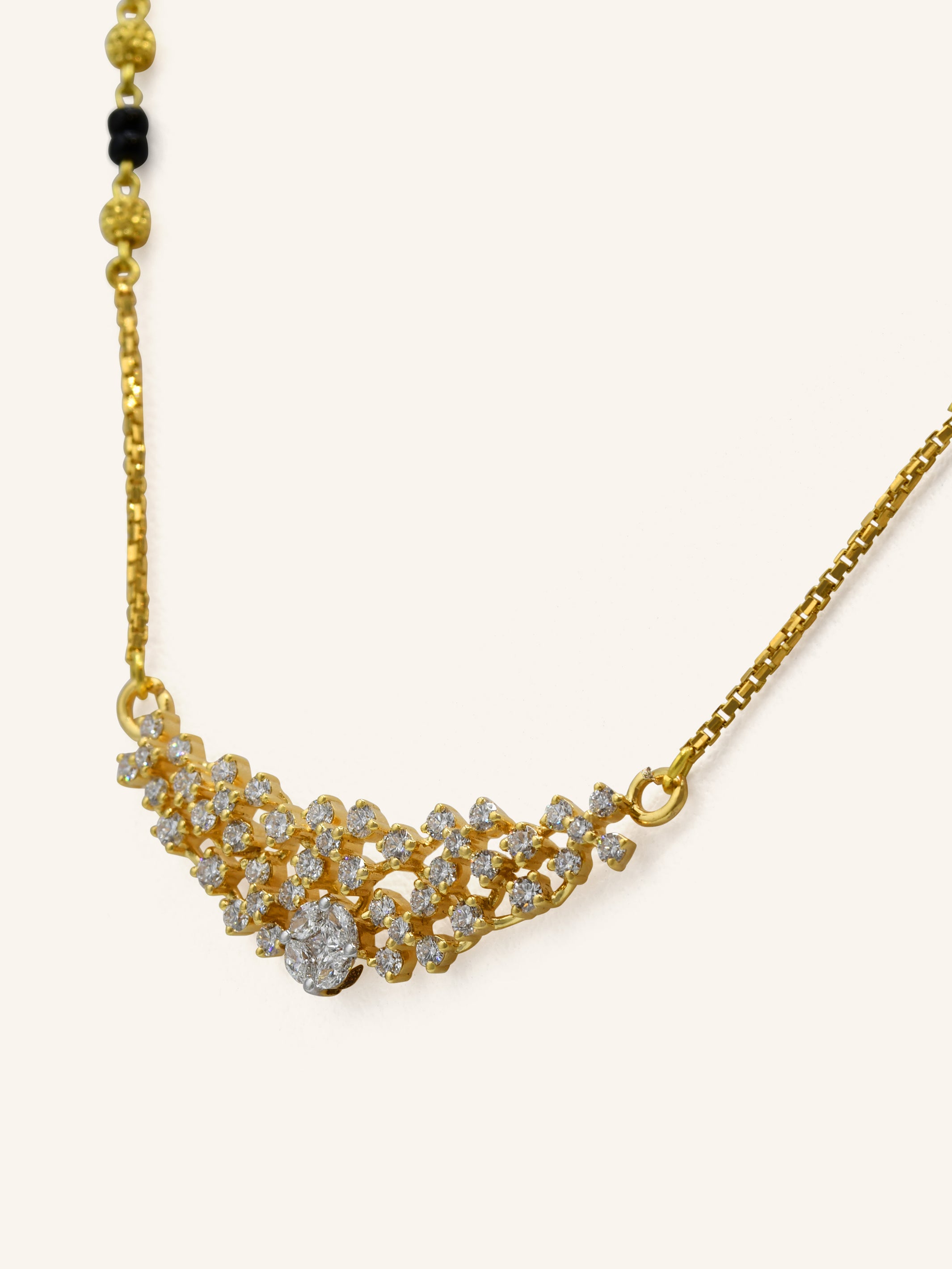 18ct Gold Diamond Mangal Sutra - Roop Darshan