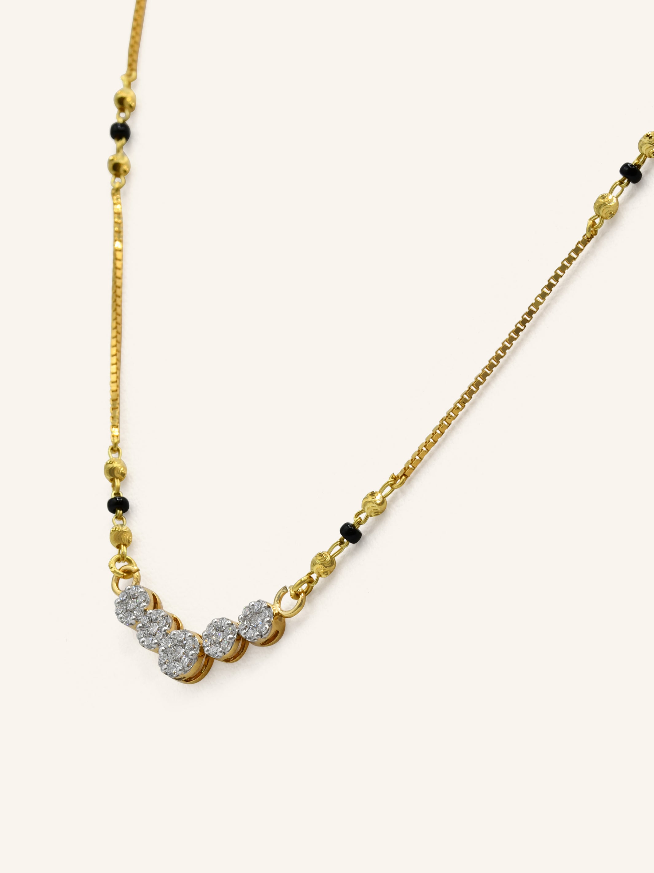18ct Gold Diamond Mangal Sutra - Roop Darshan