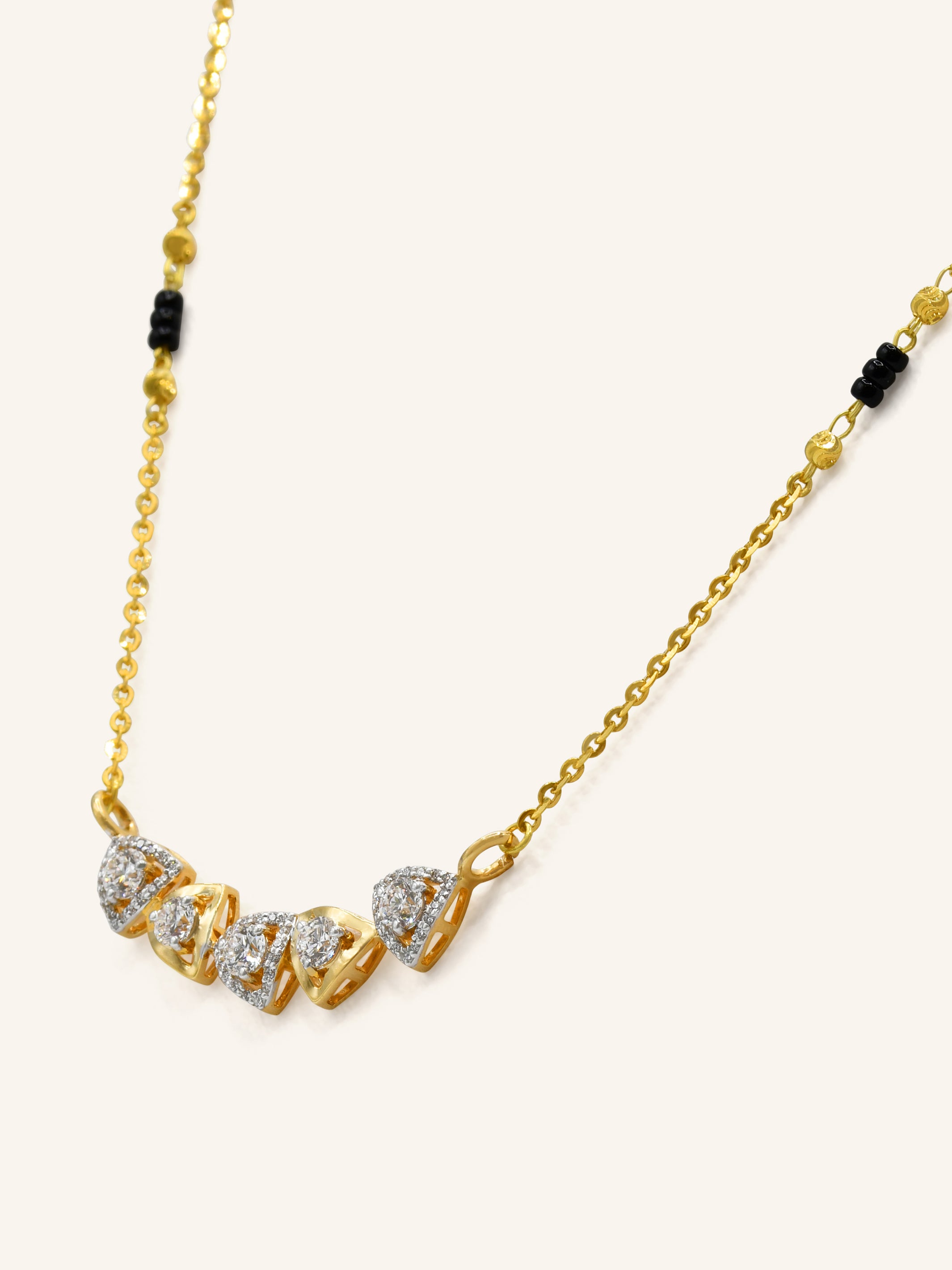 18ct Gold Diamond Mangal Sutra - Roop Darshan