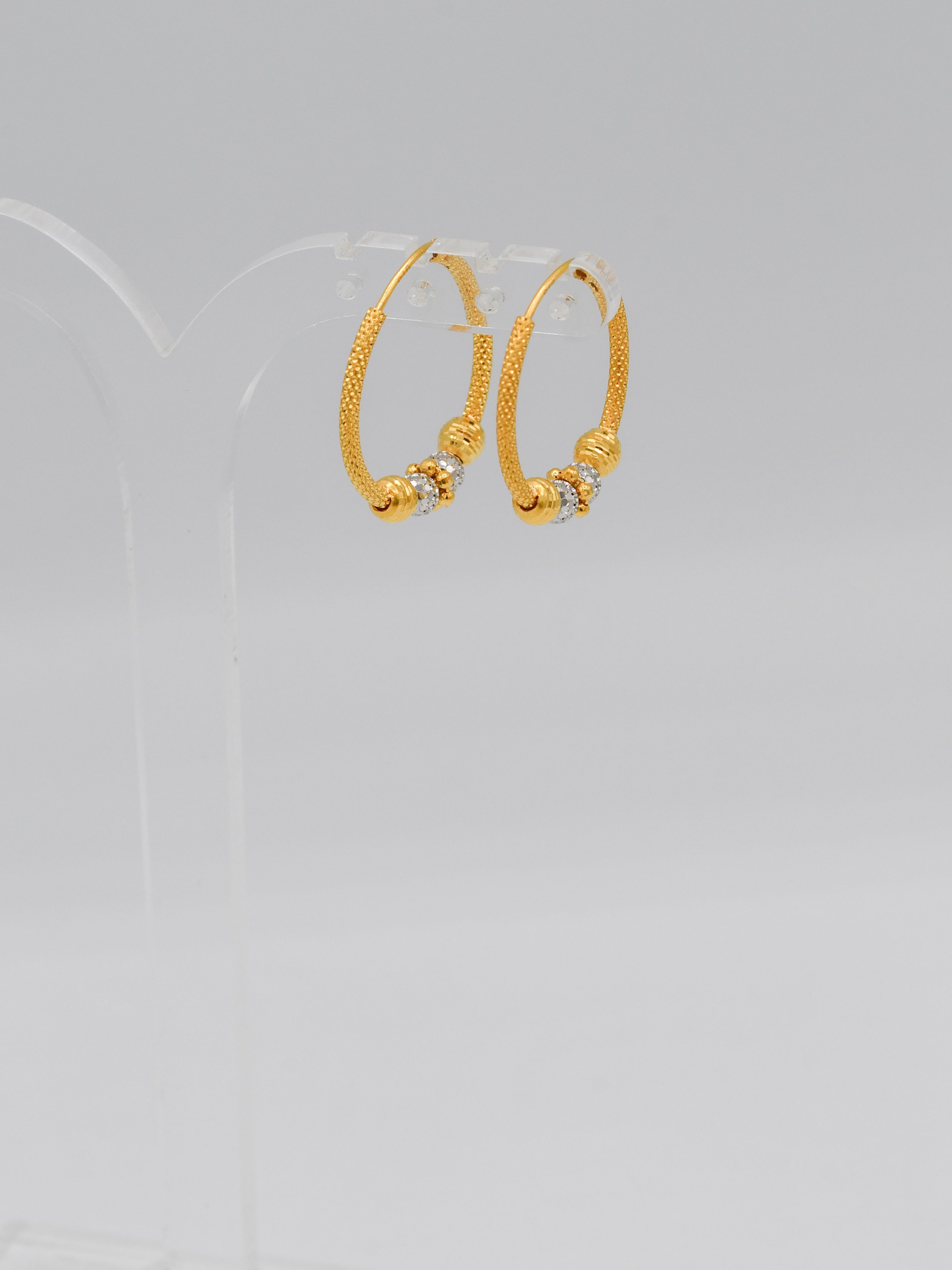 22ct Gold Two Tone Ball Bali