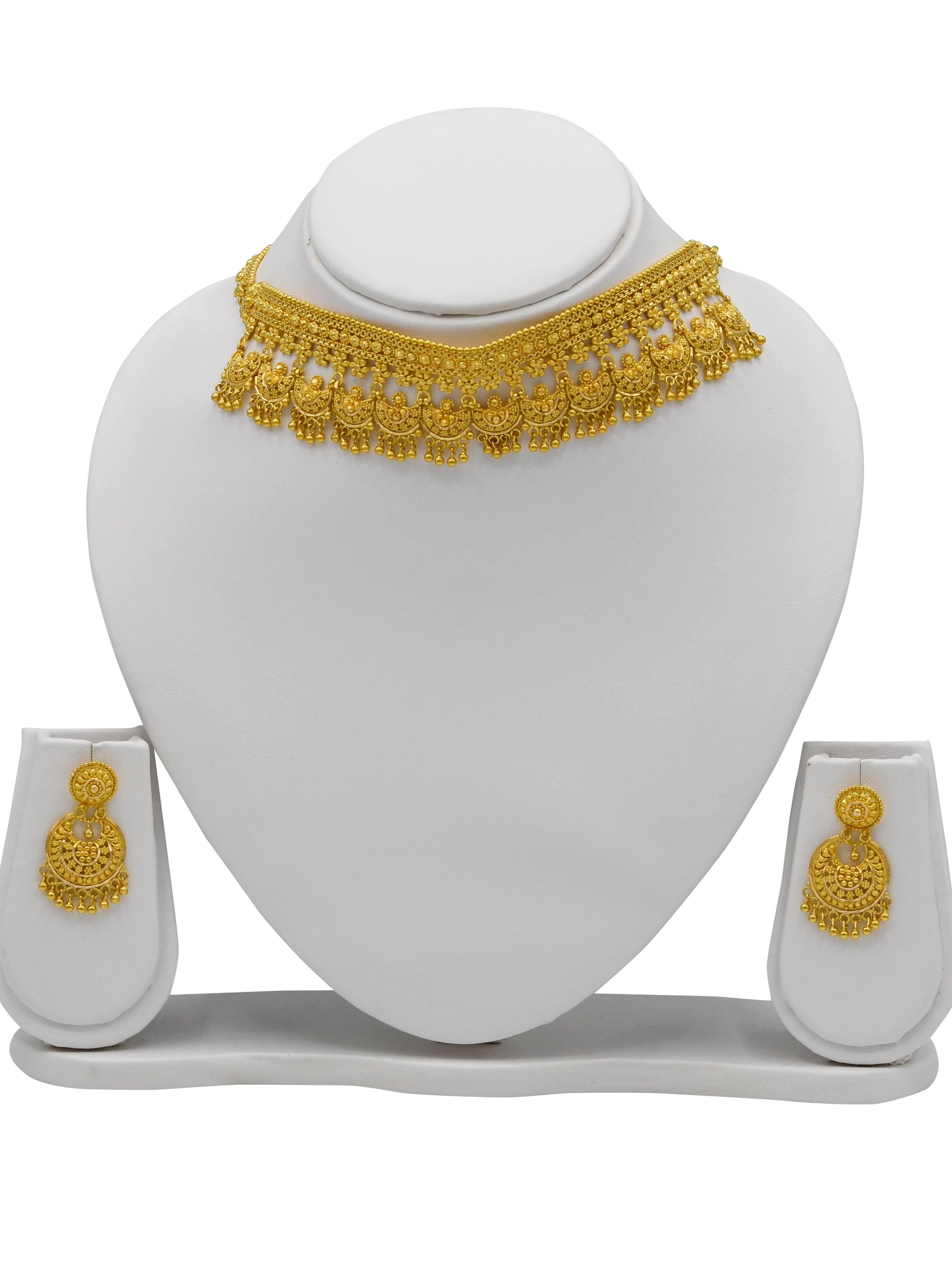 22ct Gold Choker Necklace Set
