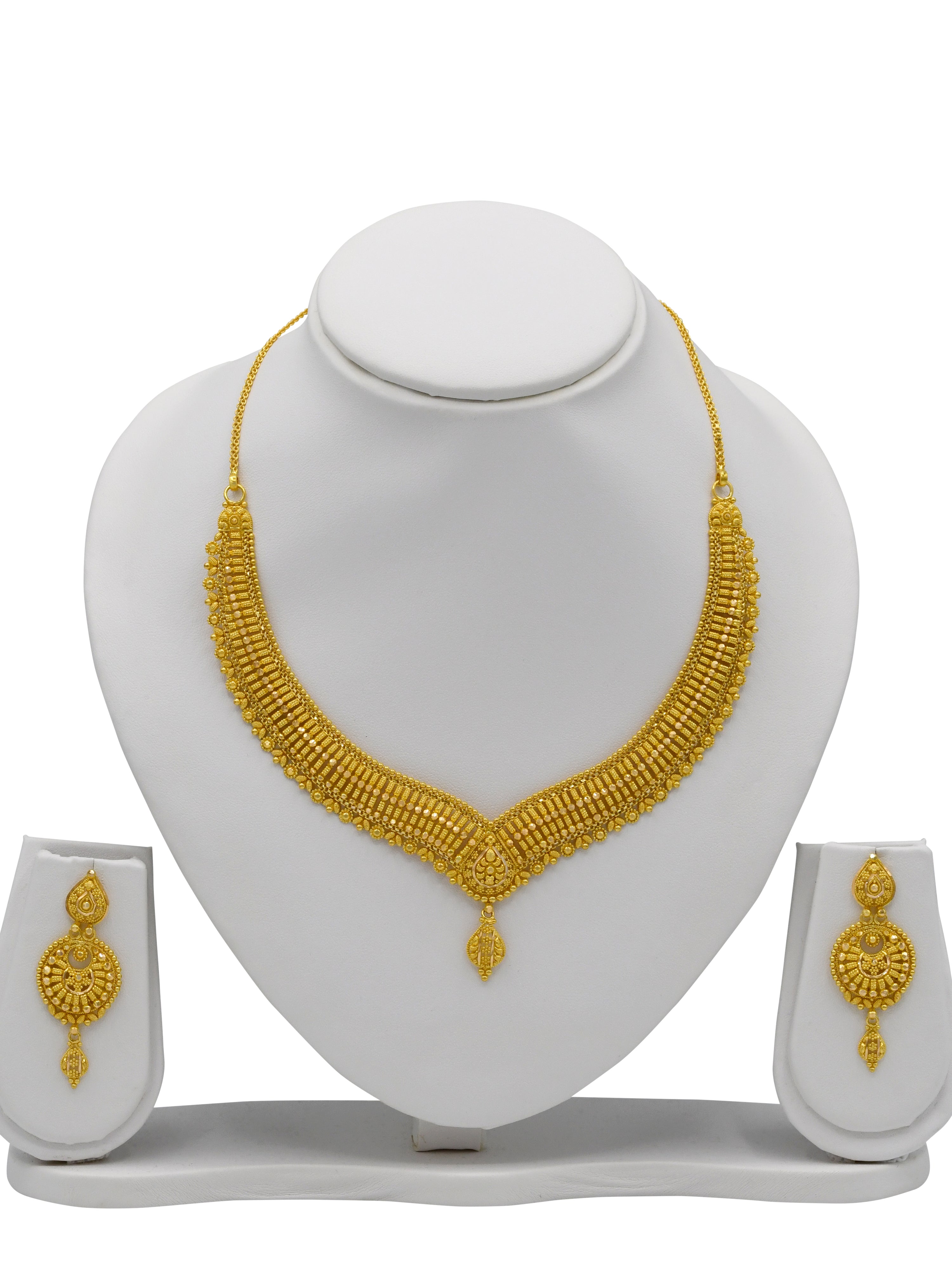 22ct Gold Necklace Set - Roop Darshan