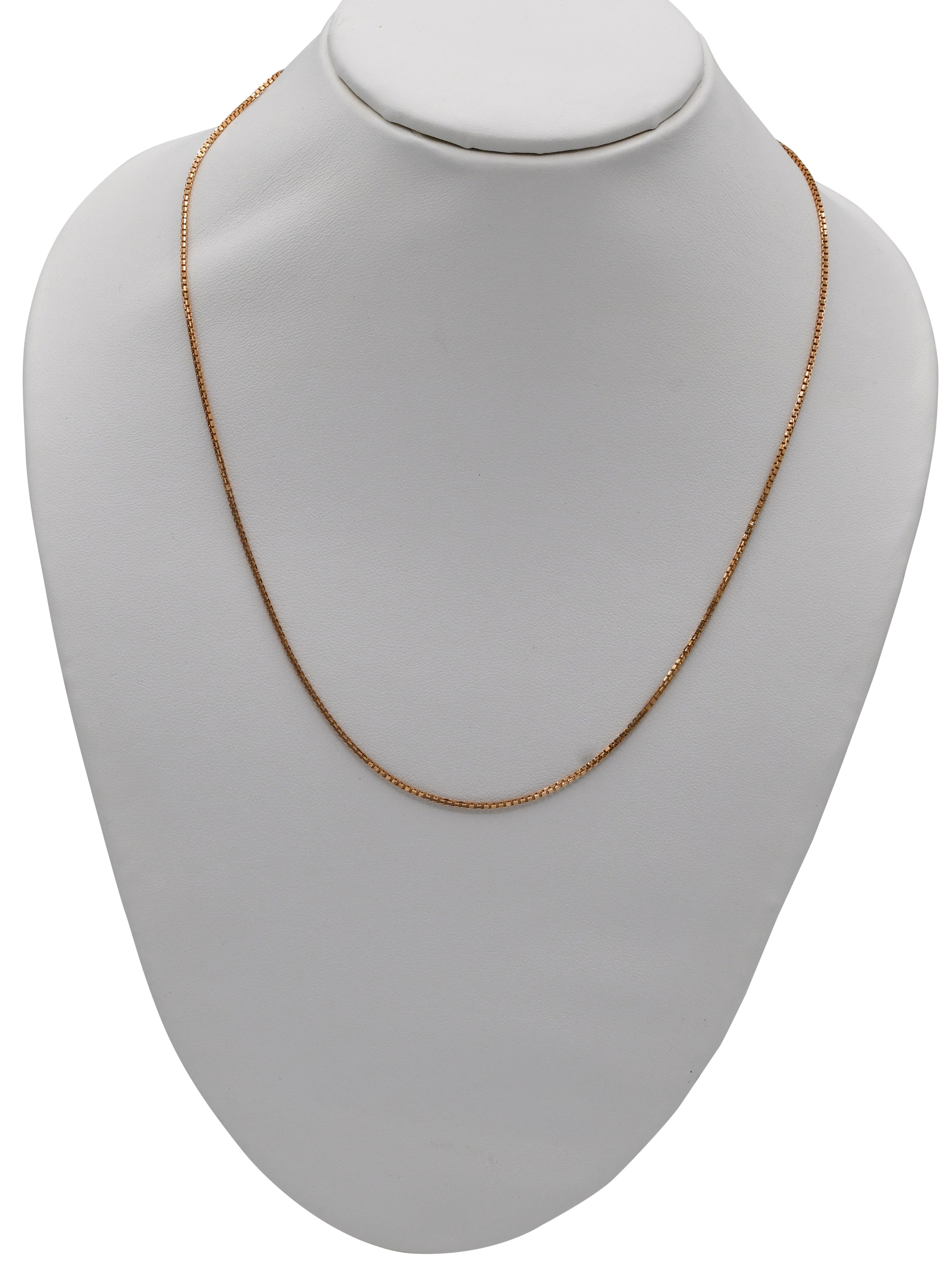 22ct Rose Gold Box Chain