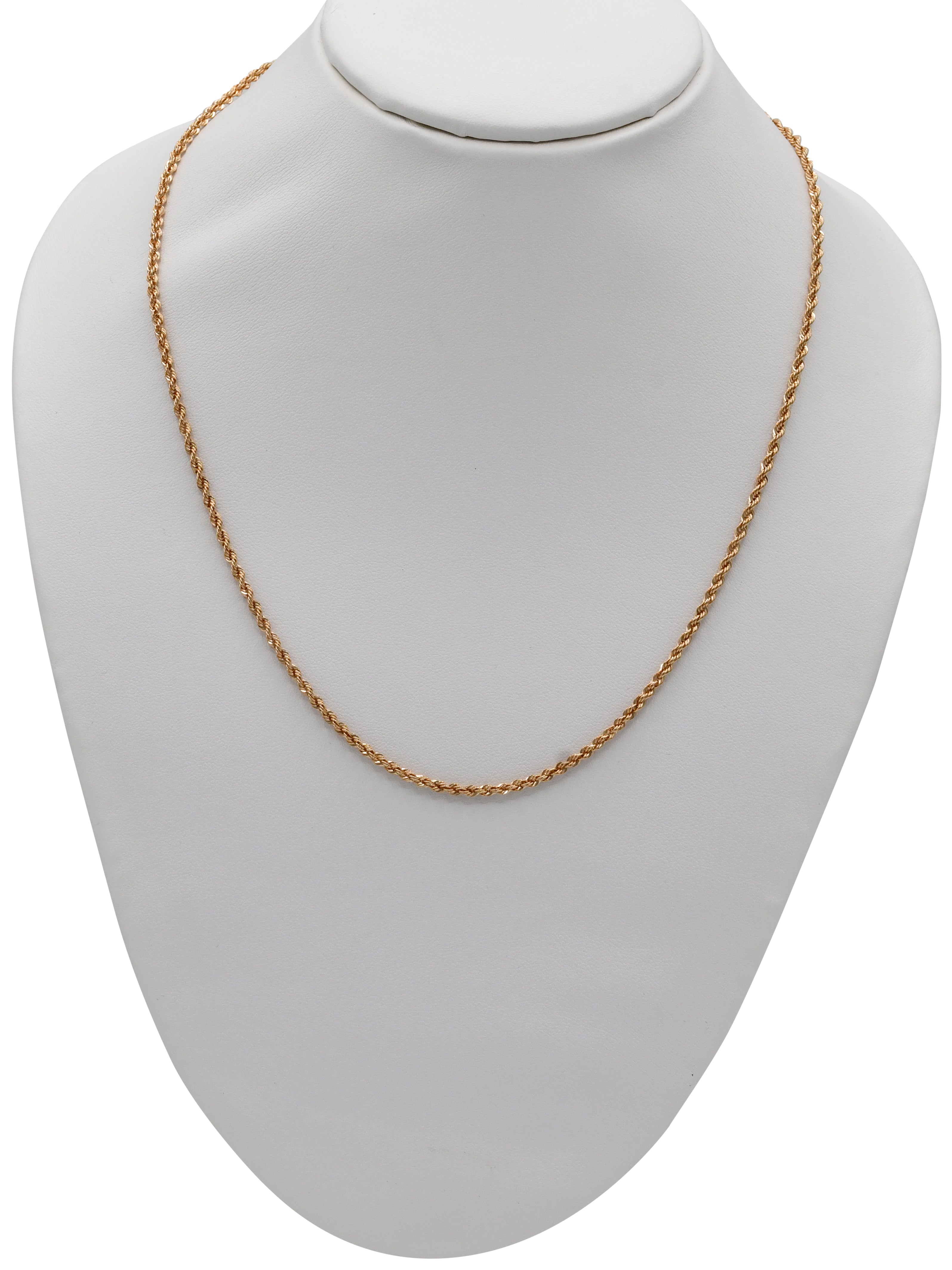 18ct Gold Hollow Rope Chain
