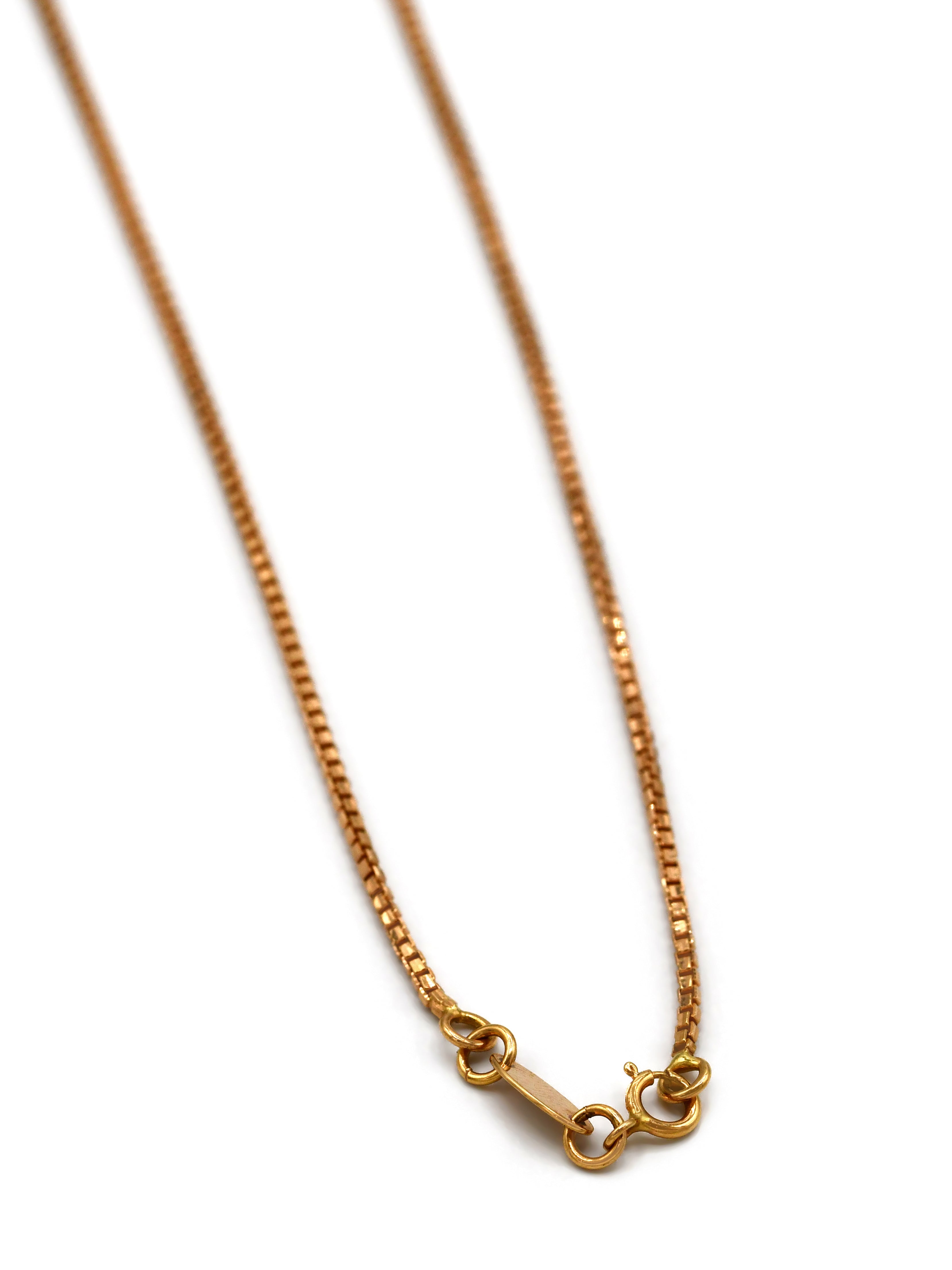 22ct Rose Gold Box Chain