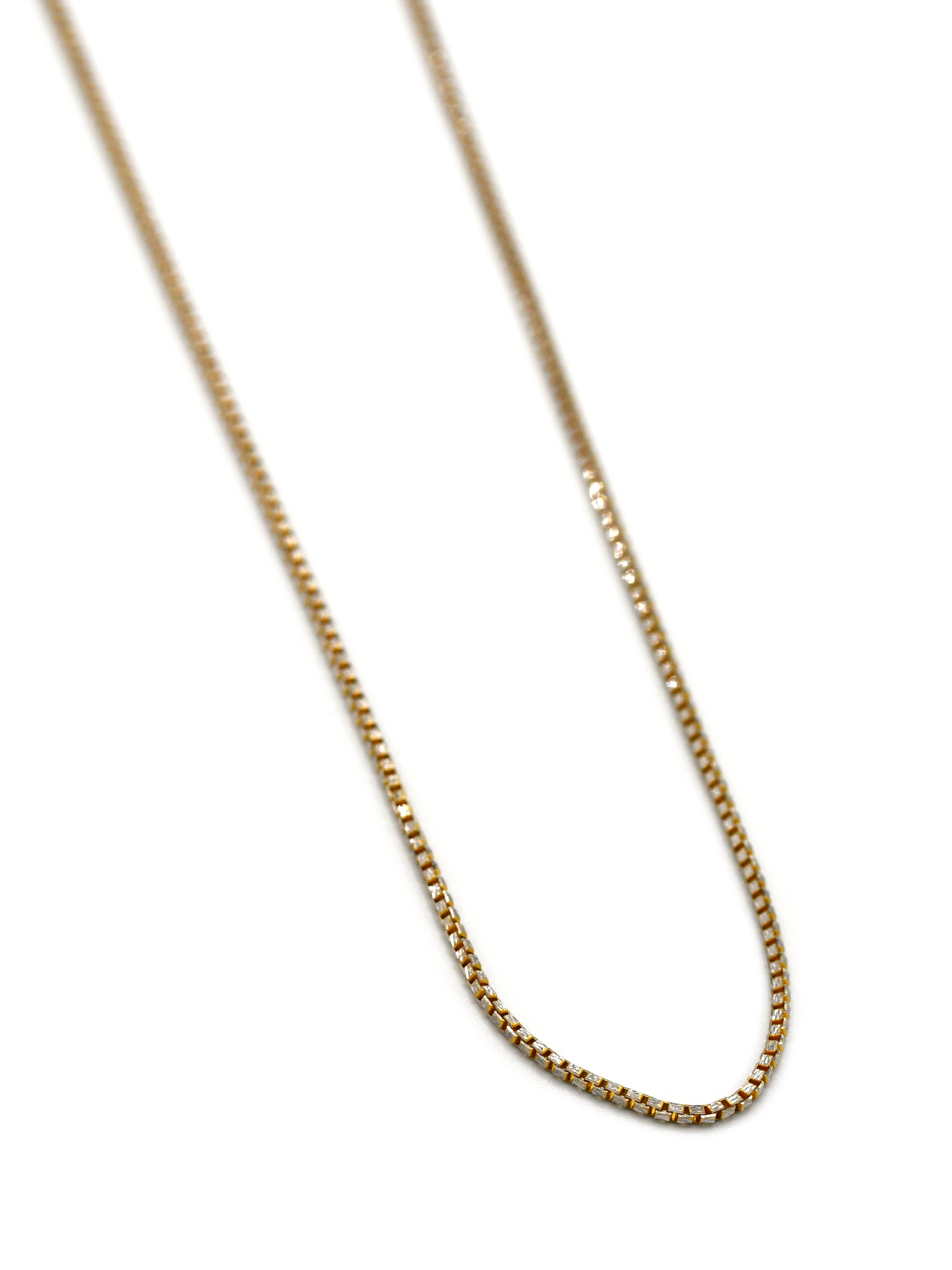 22ct Gold Two Tone Box Chain