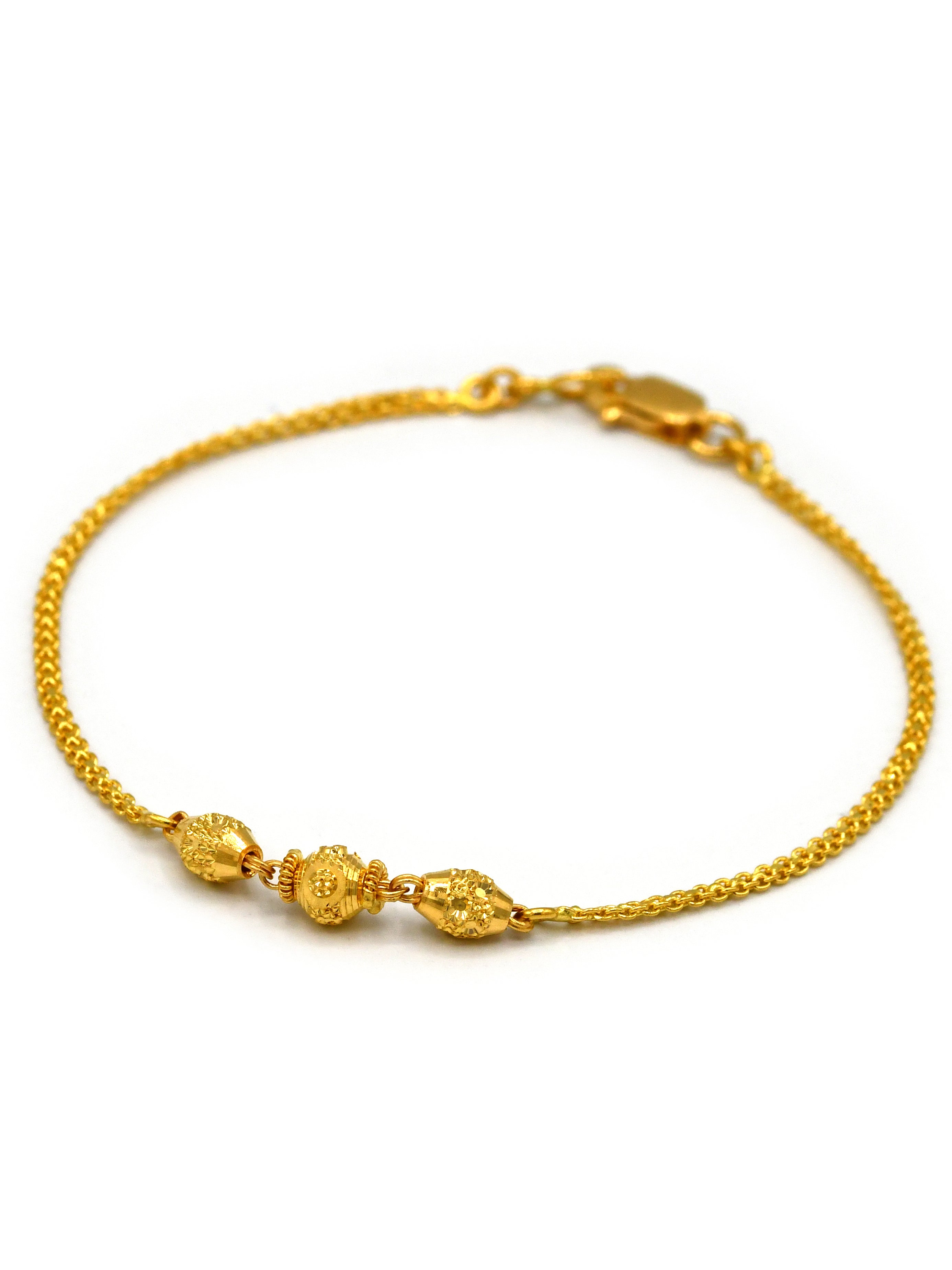22ct Gold Ball Ladies Bracelet