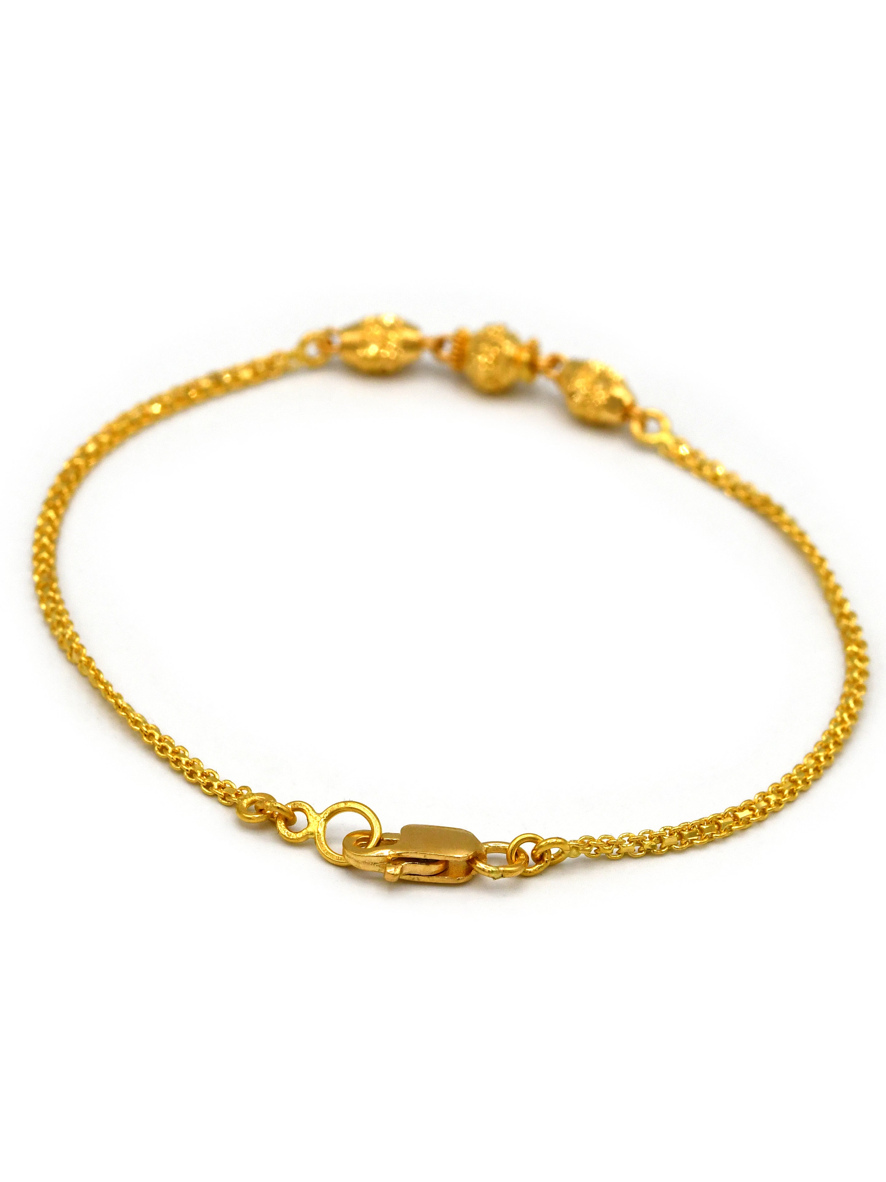22ct Gold Ball Ladies Bracelet