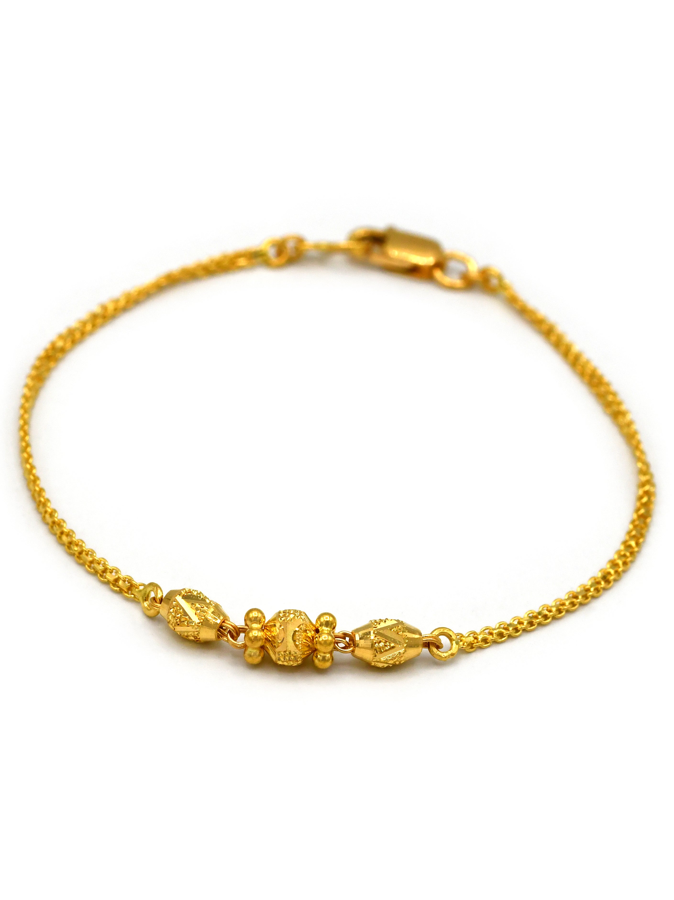 22ct Gold Ball Ladies Bracelet