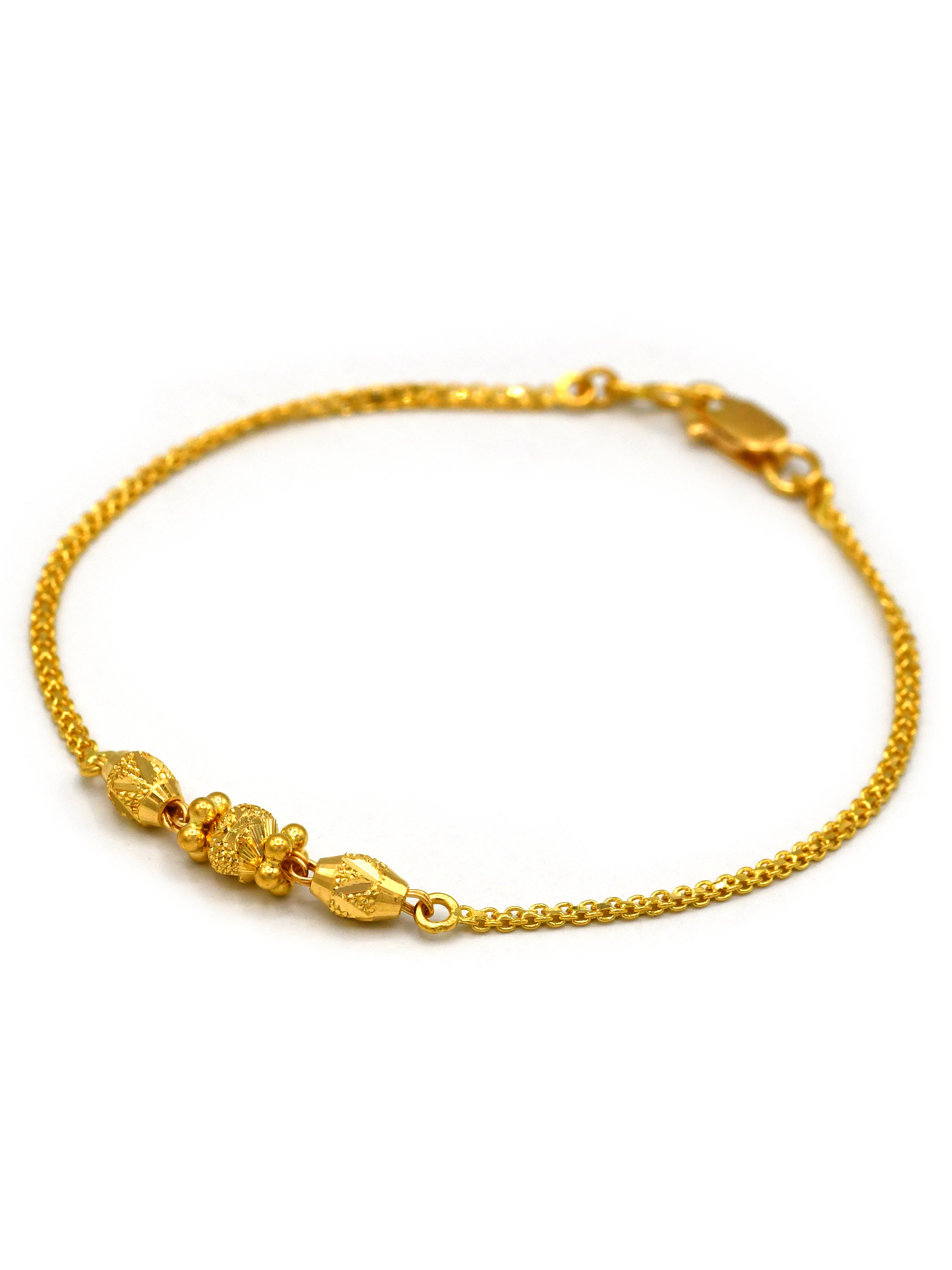 22ct Gold Ball Ladies Bracelet