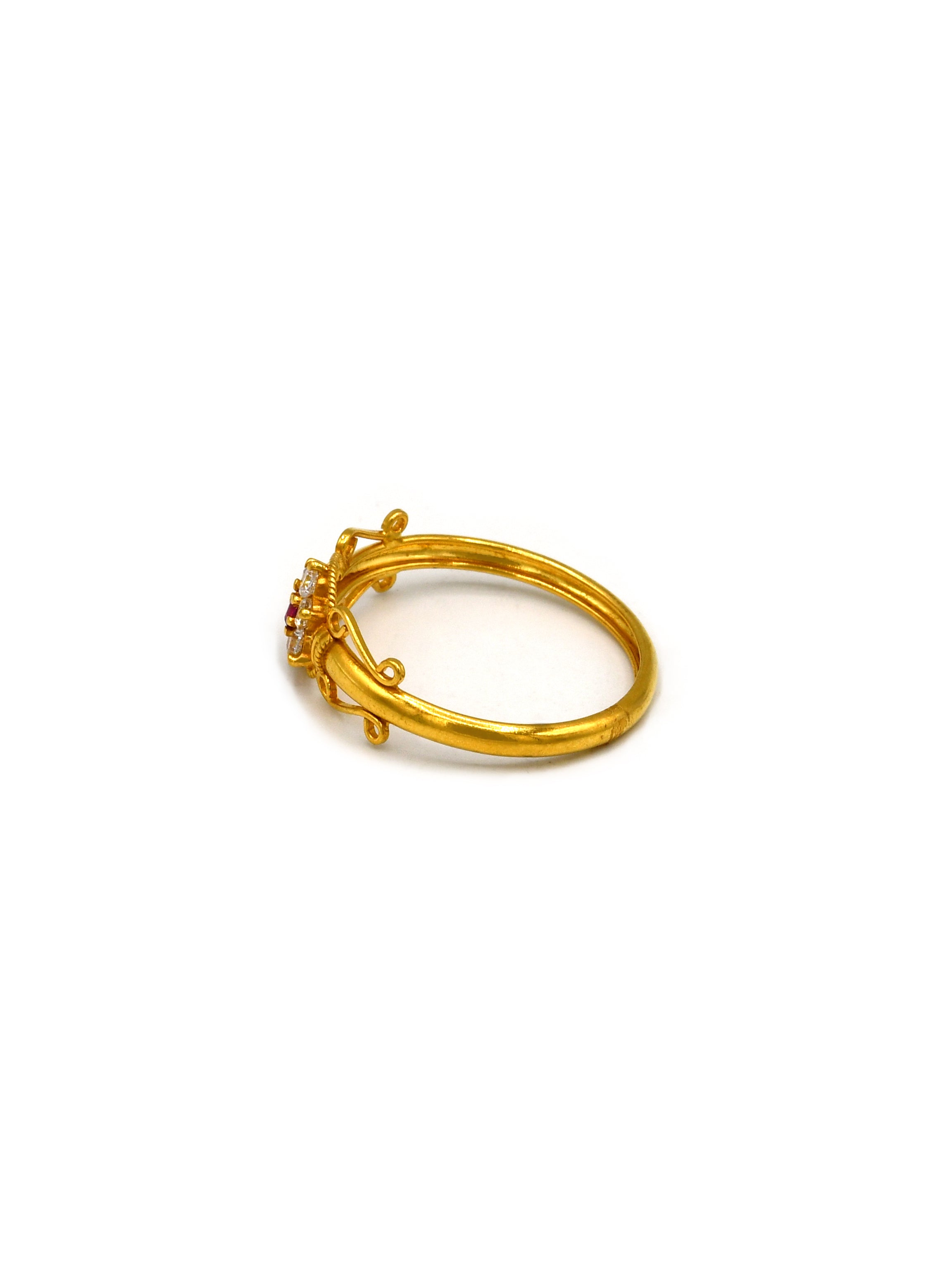 22ct Gold CZ Ladies Ring