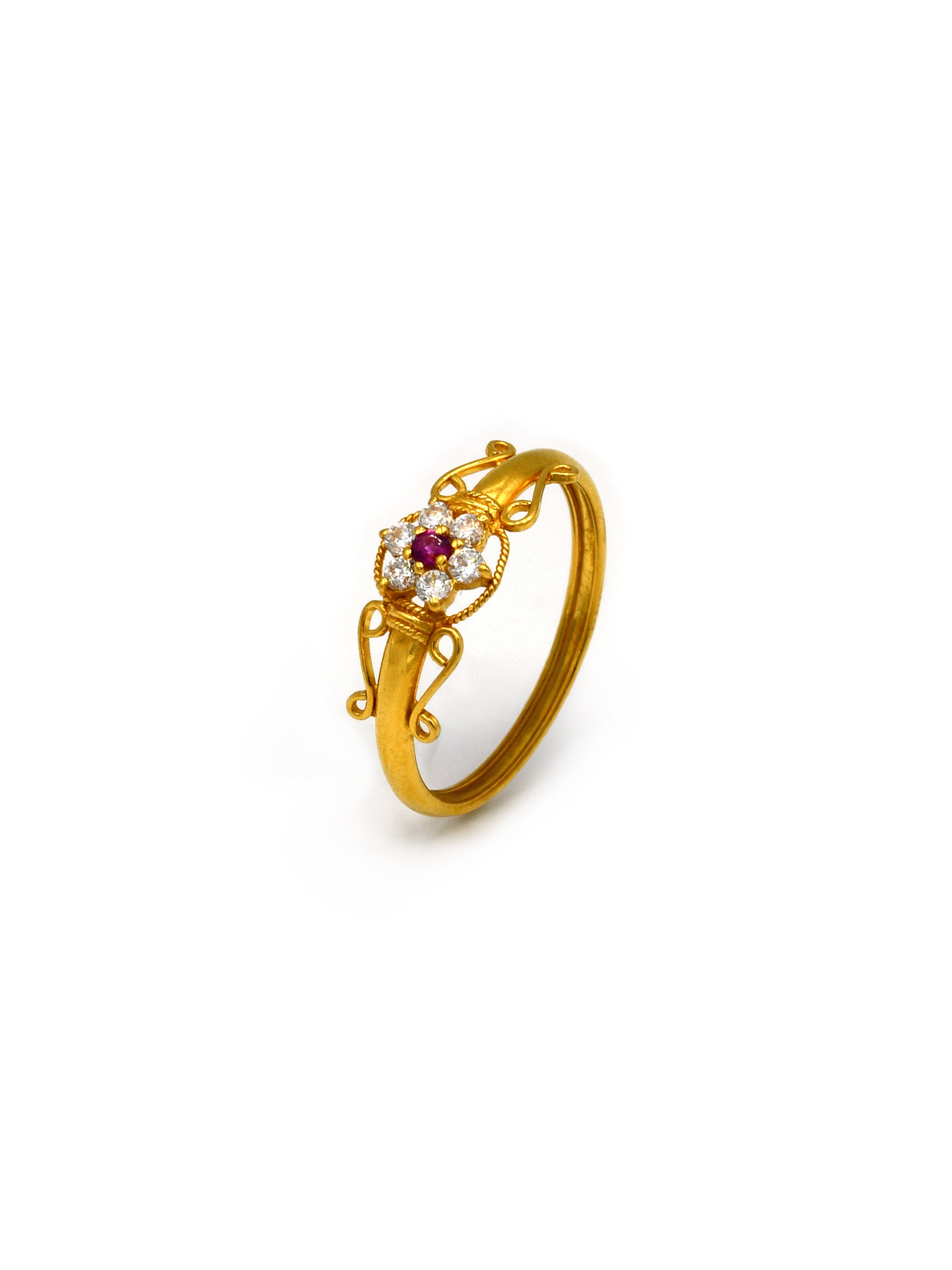 22ct Gold CZ Ladies Ring