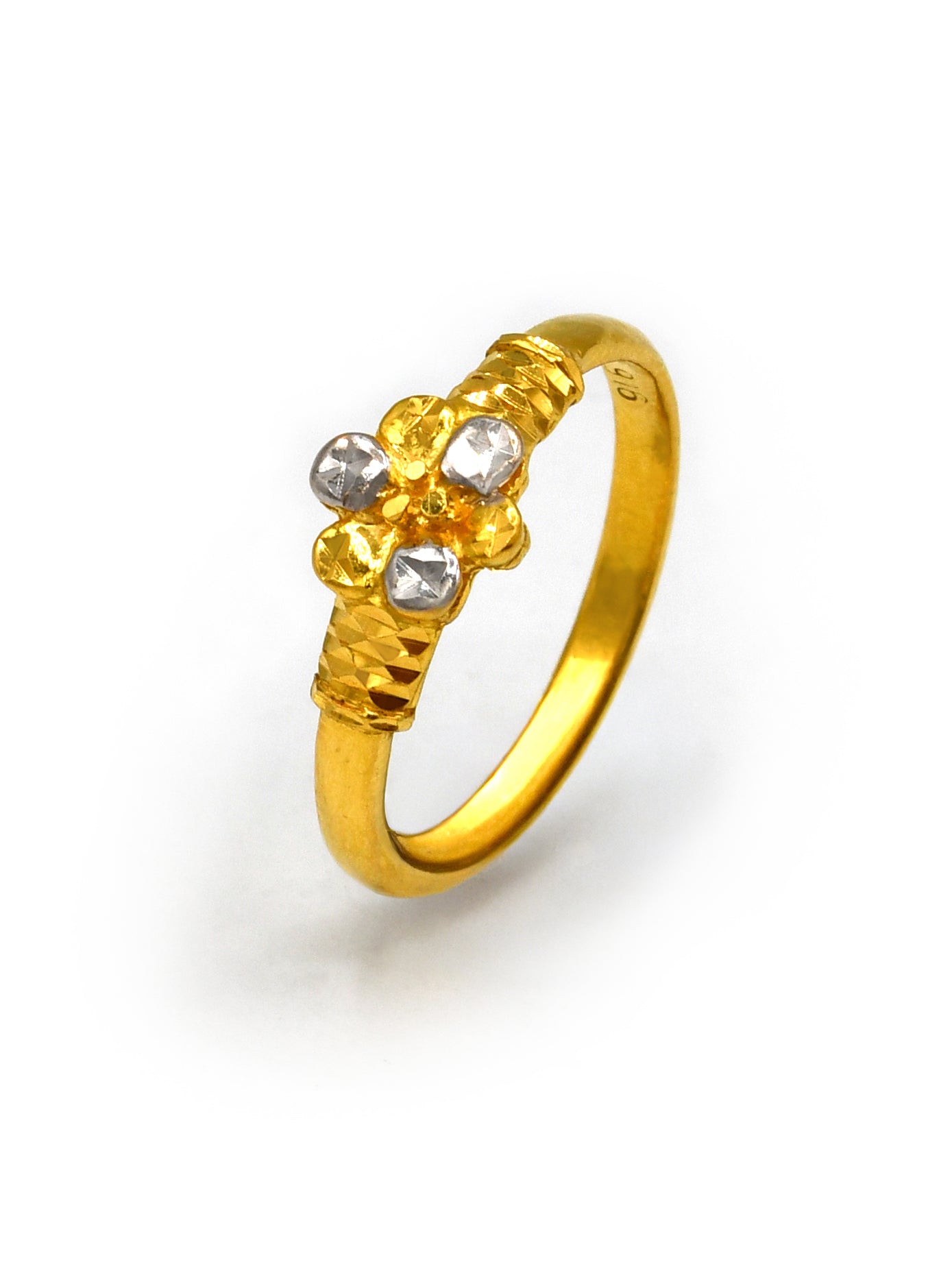 22ct Gold Two Tone Ladies Ring