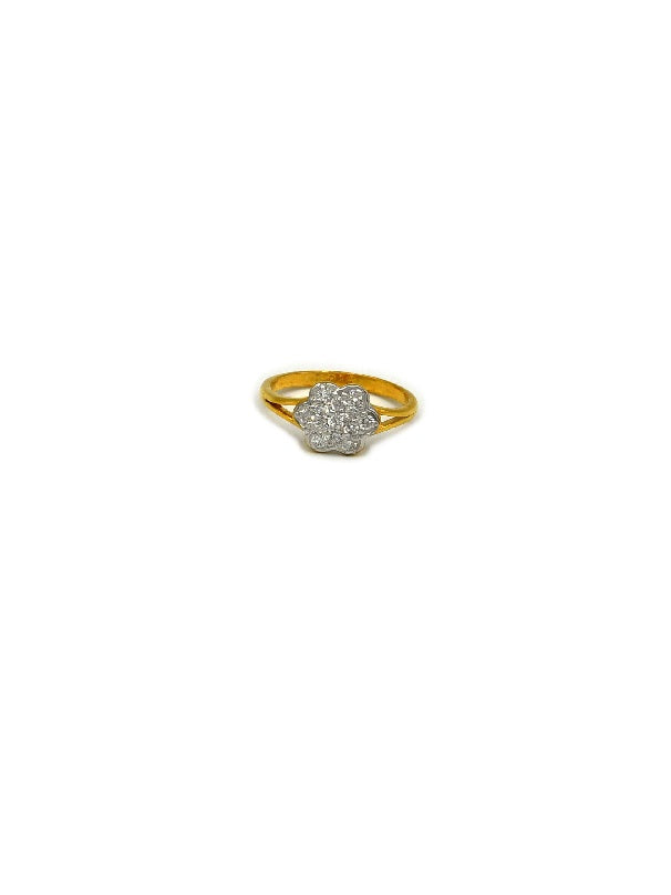 22ct Gold CZ Baby Ring