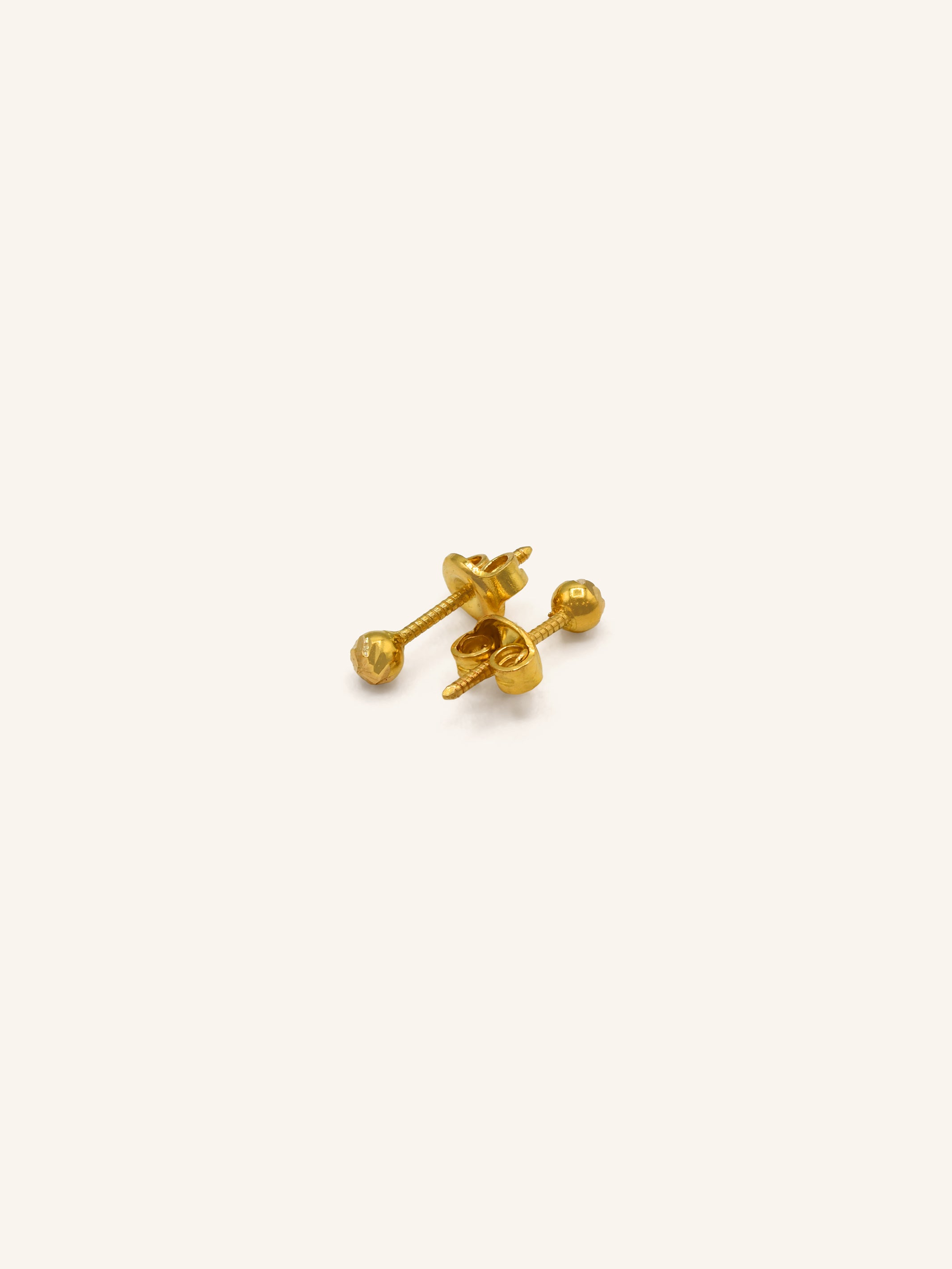 22ct Gold Stud Earrings 0.98 GMS - Roop Darshan