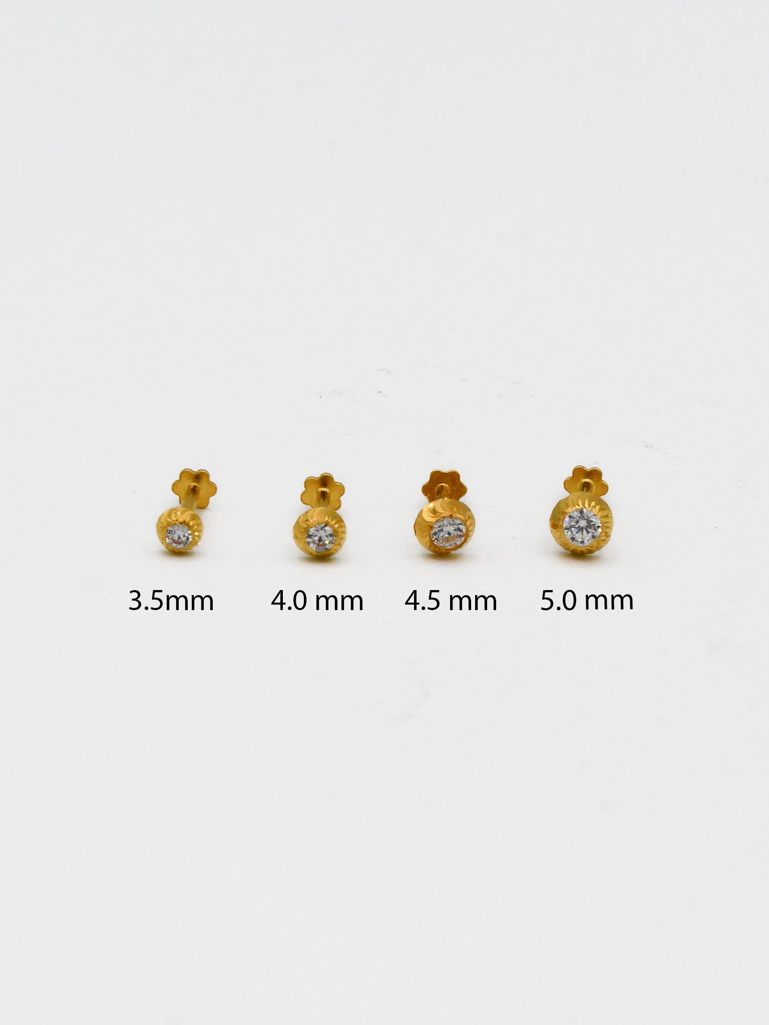 22ct Gold CZ Nose Pin
