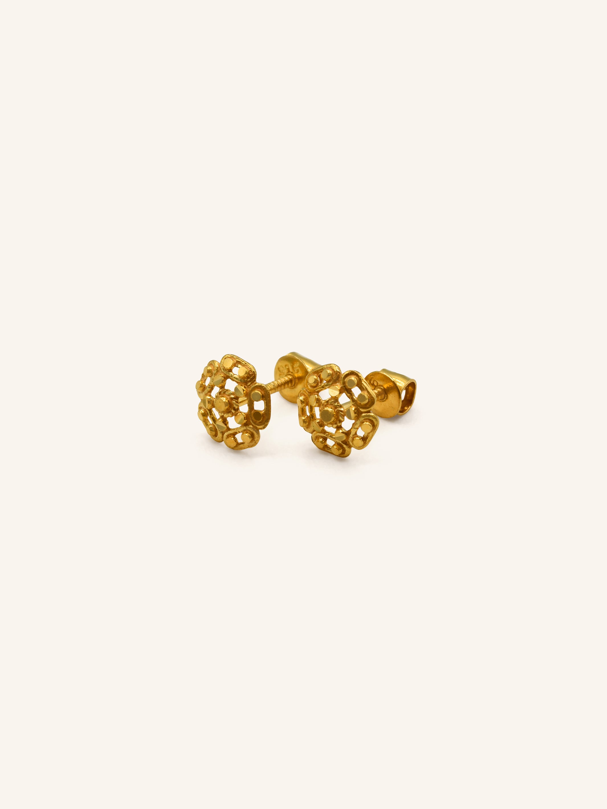 22ct Gold Stud Earring 1.20 GMS - Roop Darshan