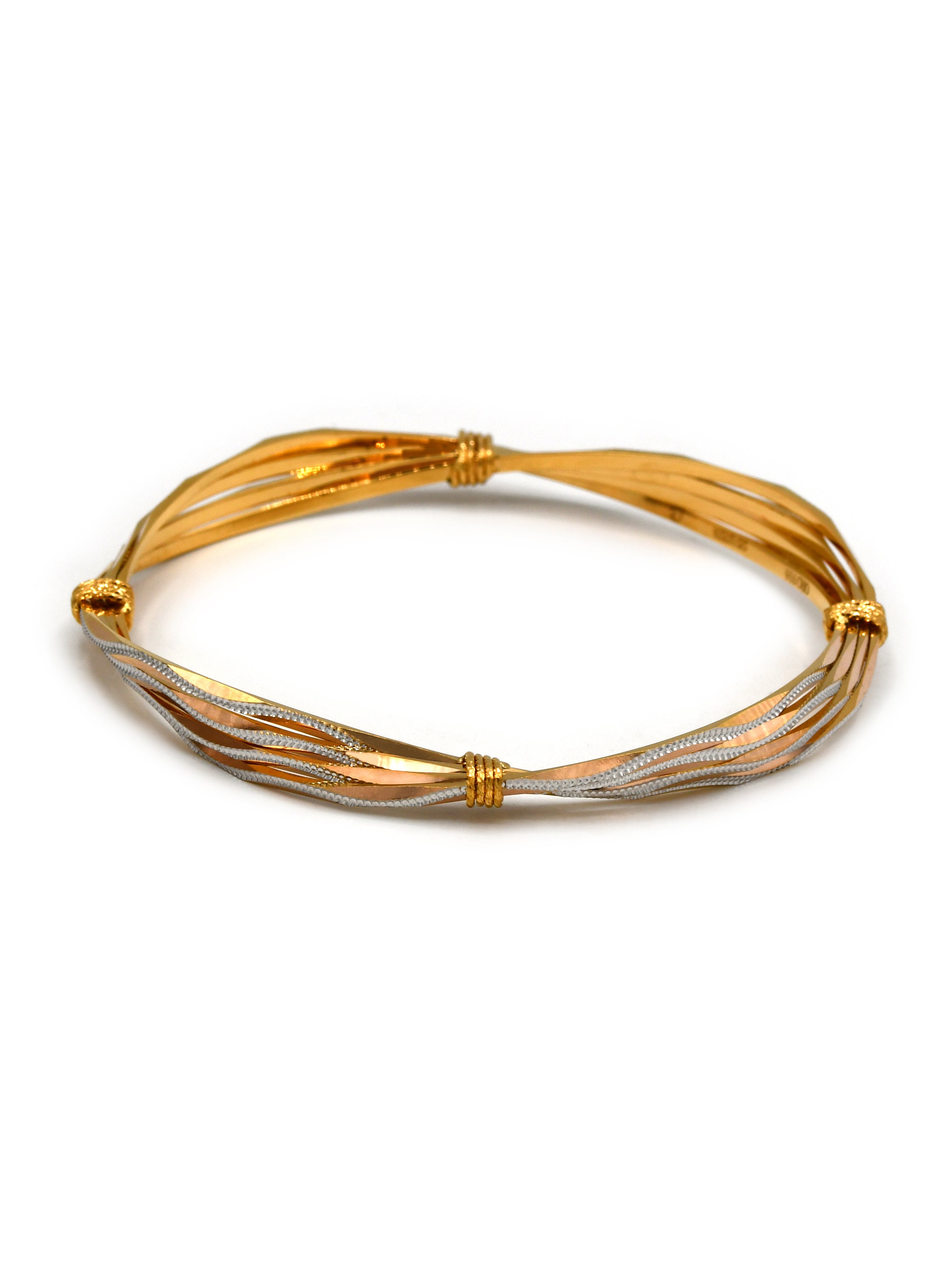 22ct Gold Two Tone Pair Bangle