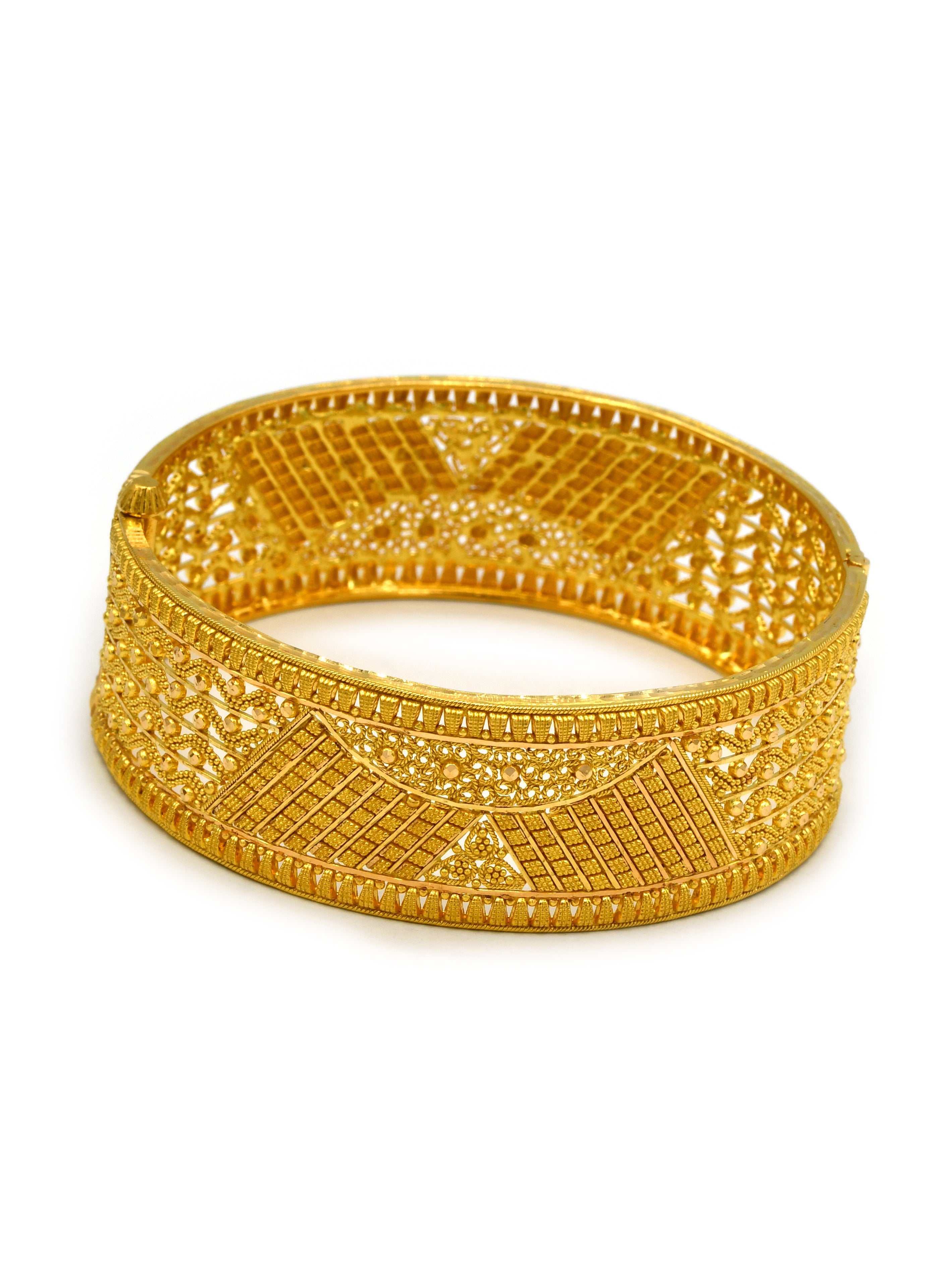 22ct Gold 1 Piece Patta Screw Bangle