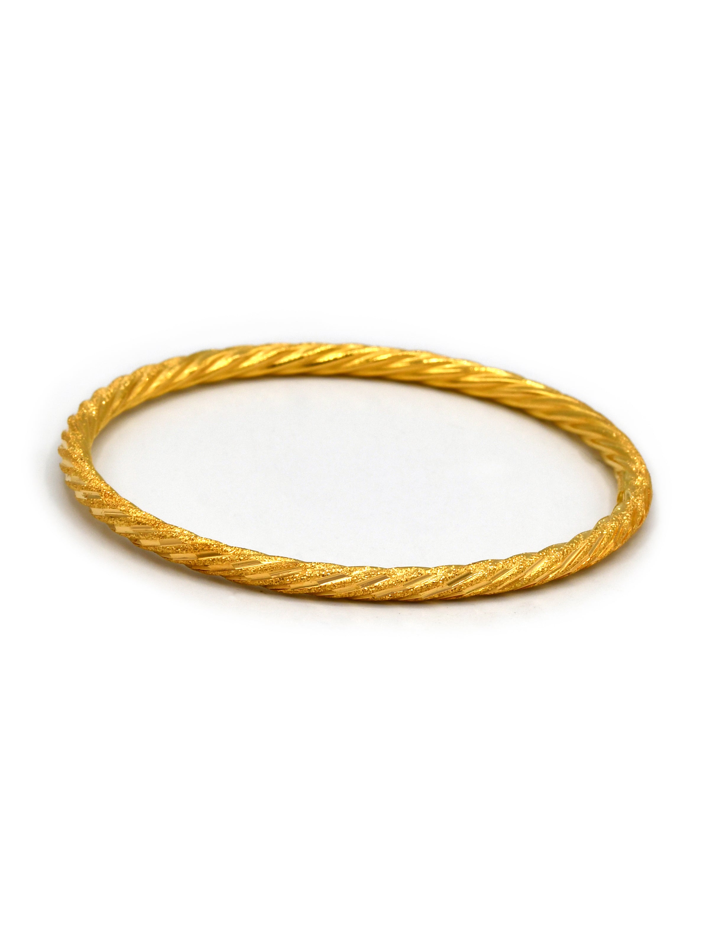 22ct Gold Hollow Pair Bangle