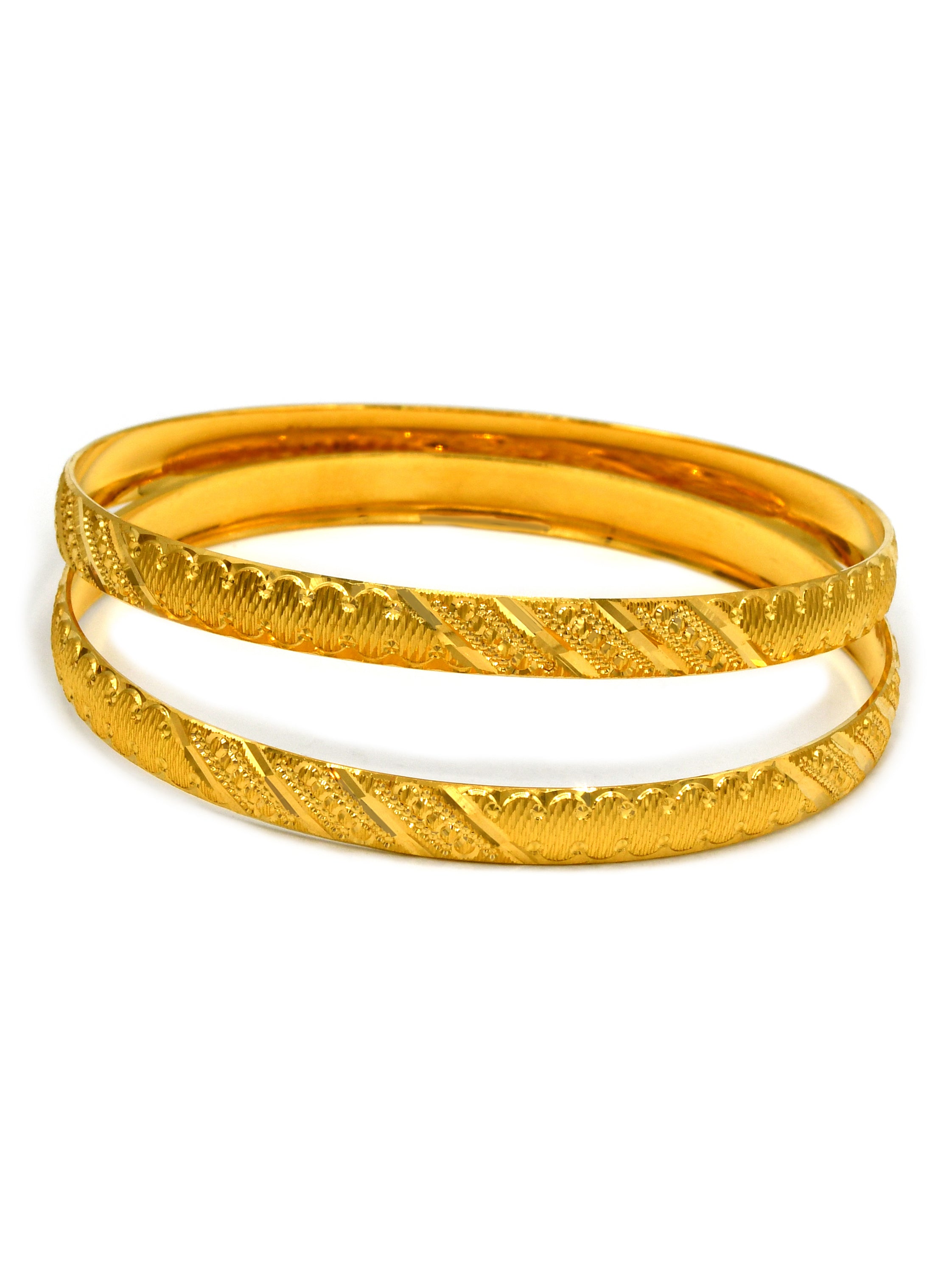 22ct Gold 2 Piece Bangle - Roop Darshan