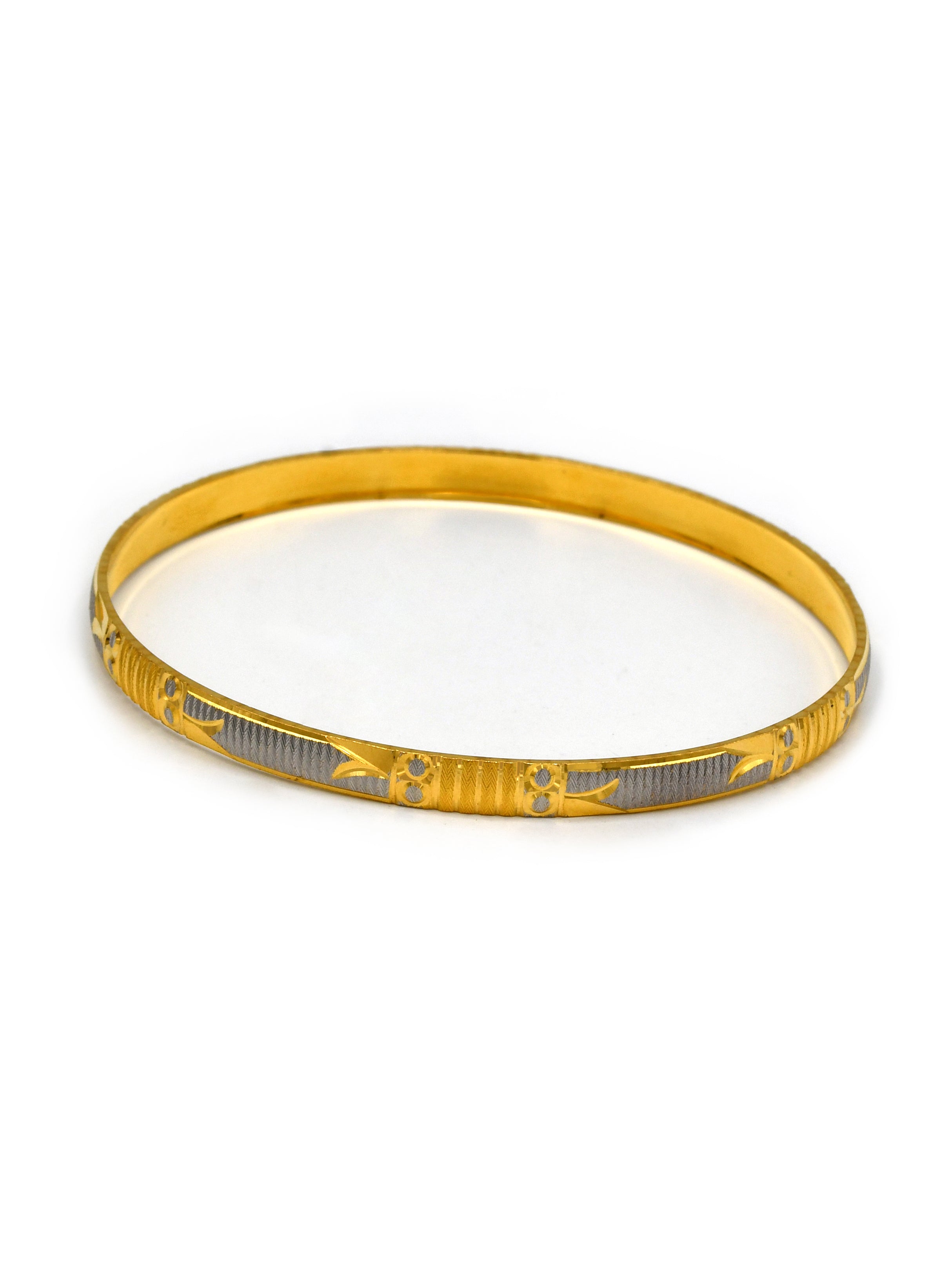 22ct Gold Two Tone Pair Bangle