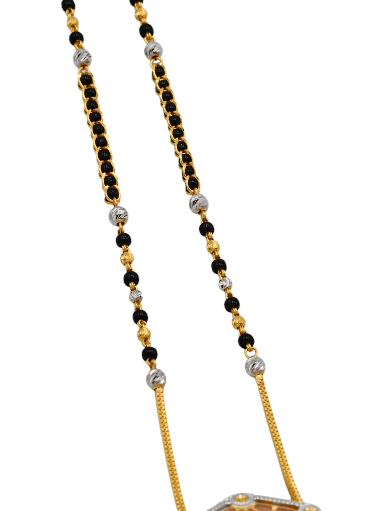 22ct Gold Rose Gold Two Tone Ball Mangal Sutra - Roop Darshan